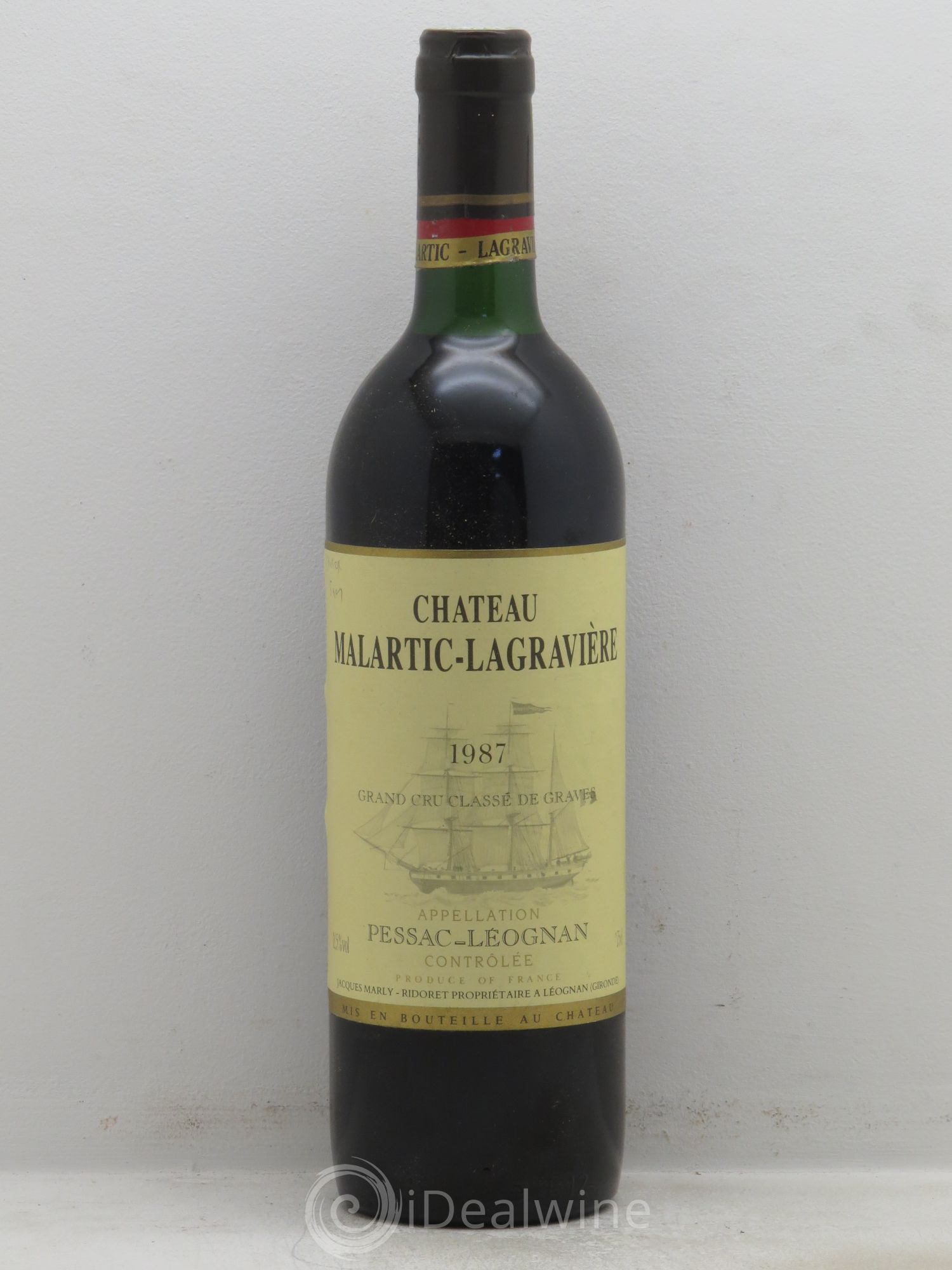 Château Malartic-Lagravière Cru Classé de Graves 1987 - Lot de 1 bouteille - 0