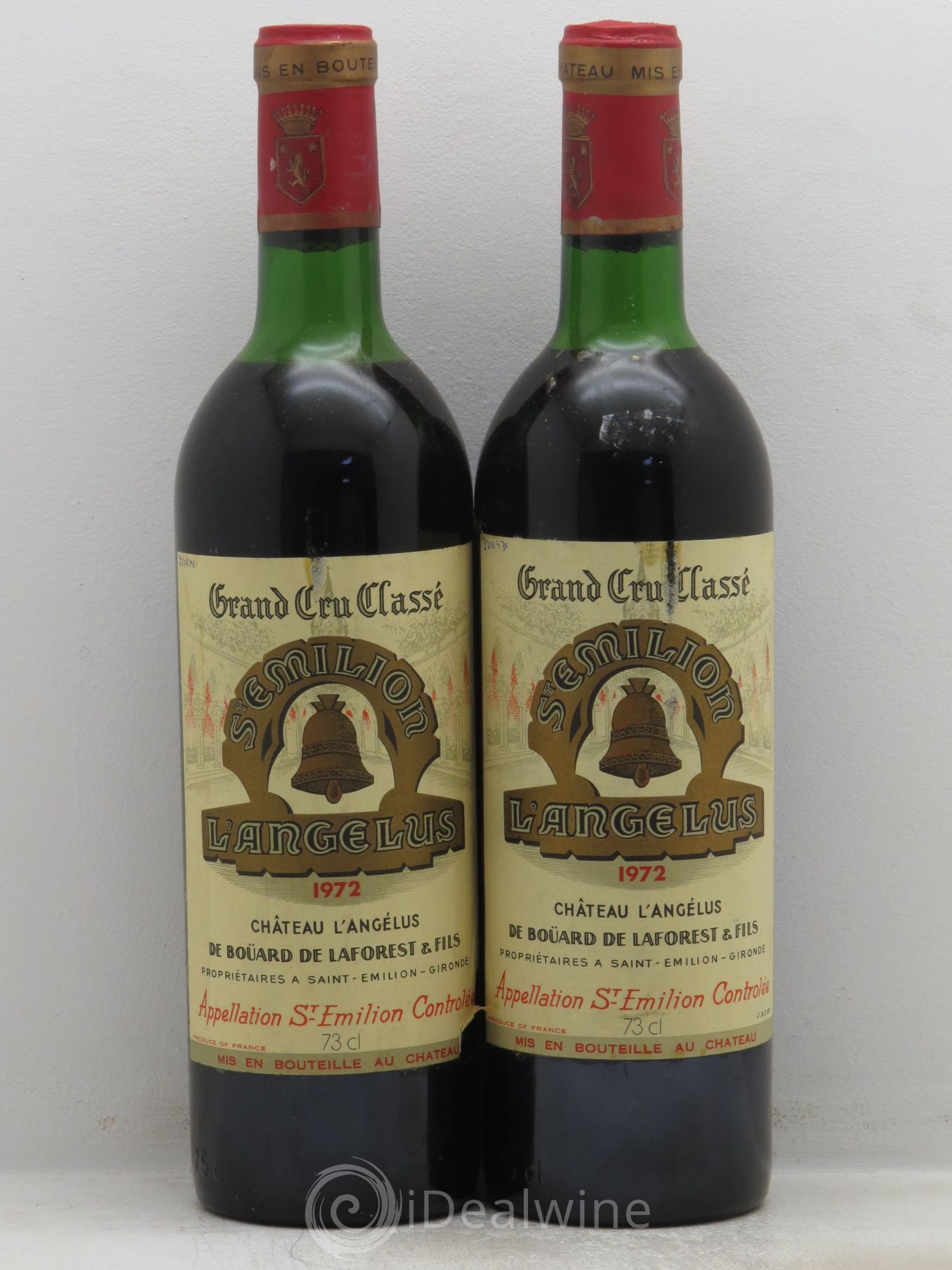 Château Angélus 1er Grand Cru Classé A 1972 - Lot de 2 bouteilles - 0