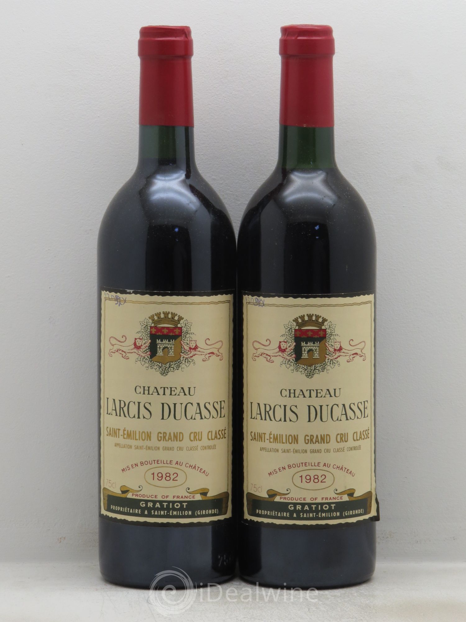 Château Larcis Ducasse 1er Grand Cru Classé B 1982 - Lot de 2 bouteilles - 0
