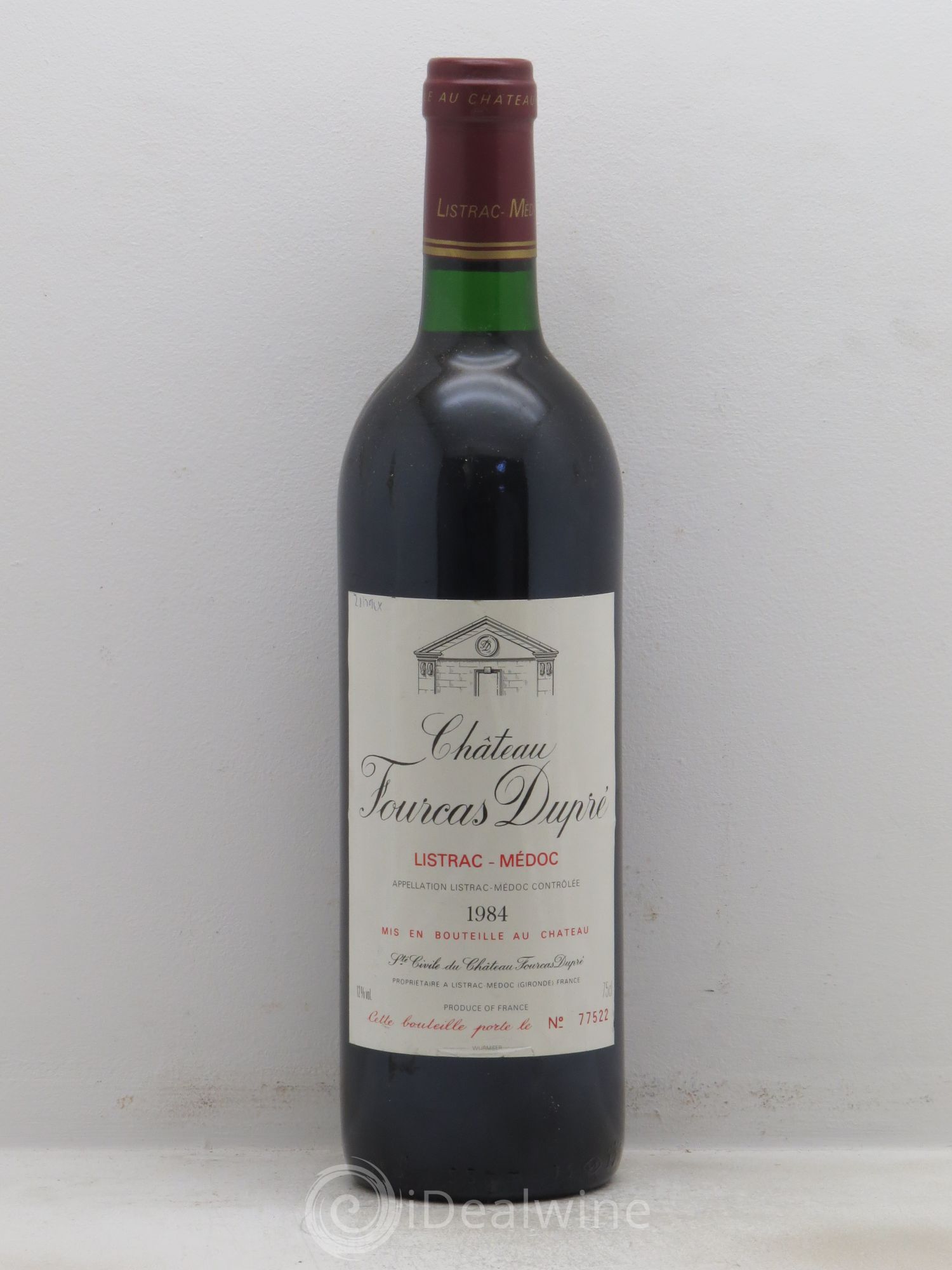 Château Fourcas Dupré (sans prix de réserve) 1984 - Lot de 1 bouteille - 0