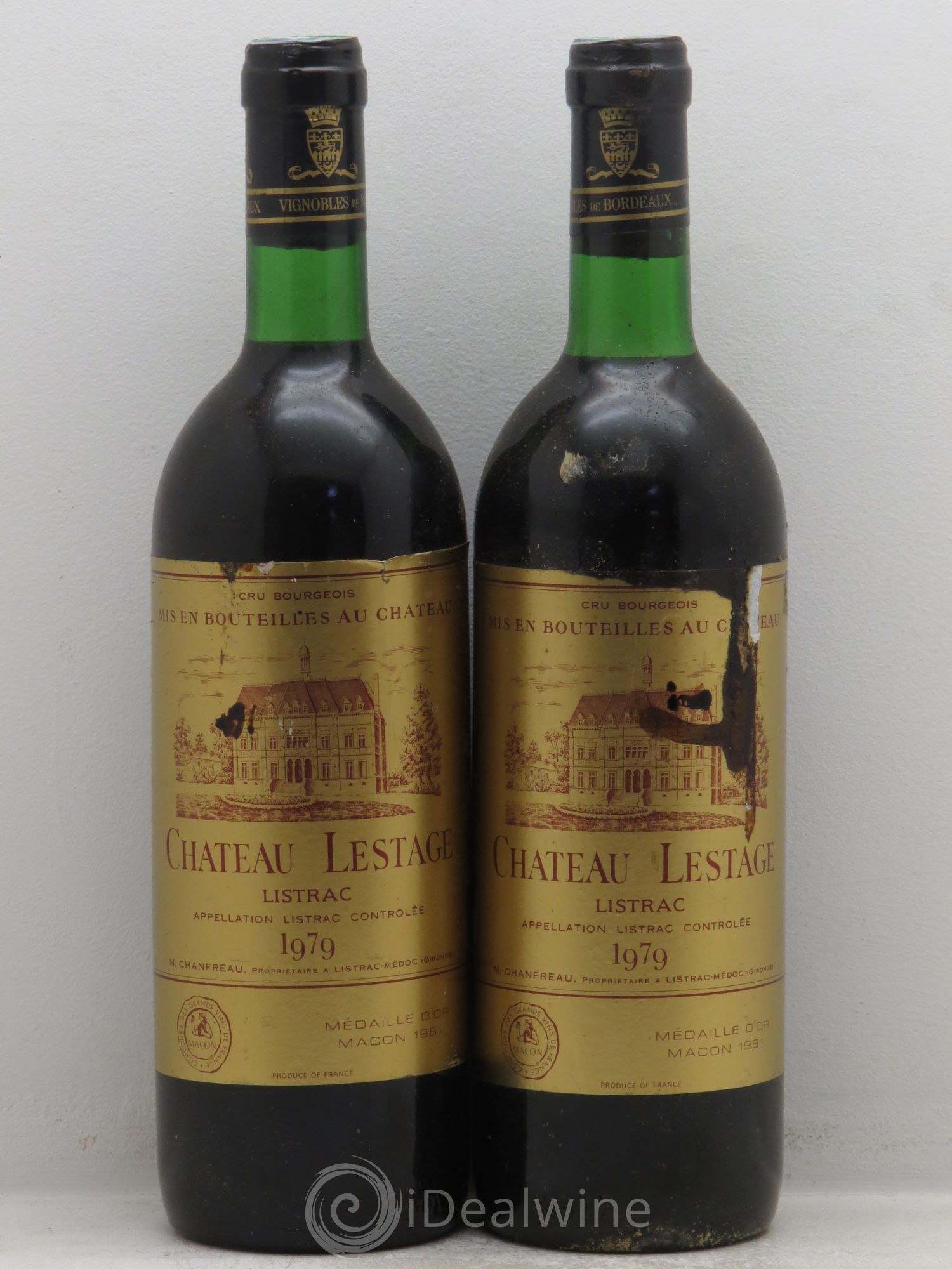 Château Lestage Cru Bourgeois 1979 - Lot de 2 bouteilles - 0