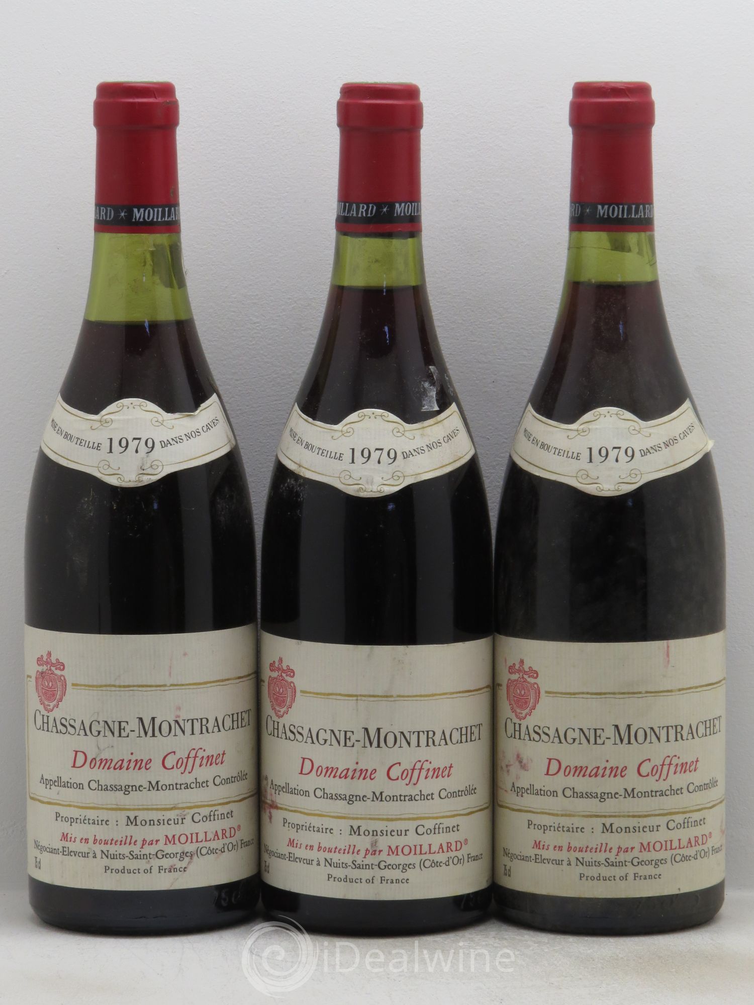 Chassagne-Montrachet Domaine Coffinet 1979 - Lot de 3 bouteilles - 0