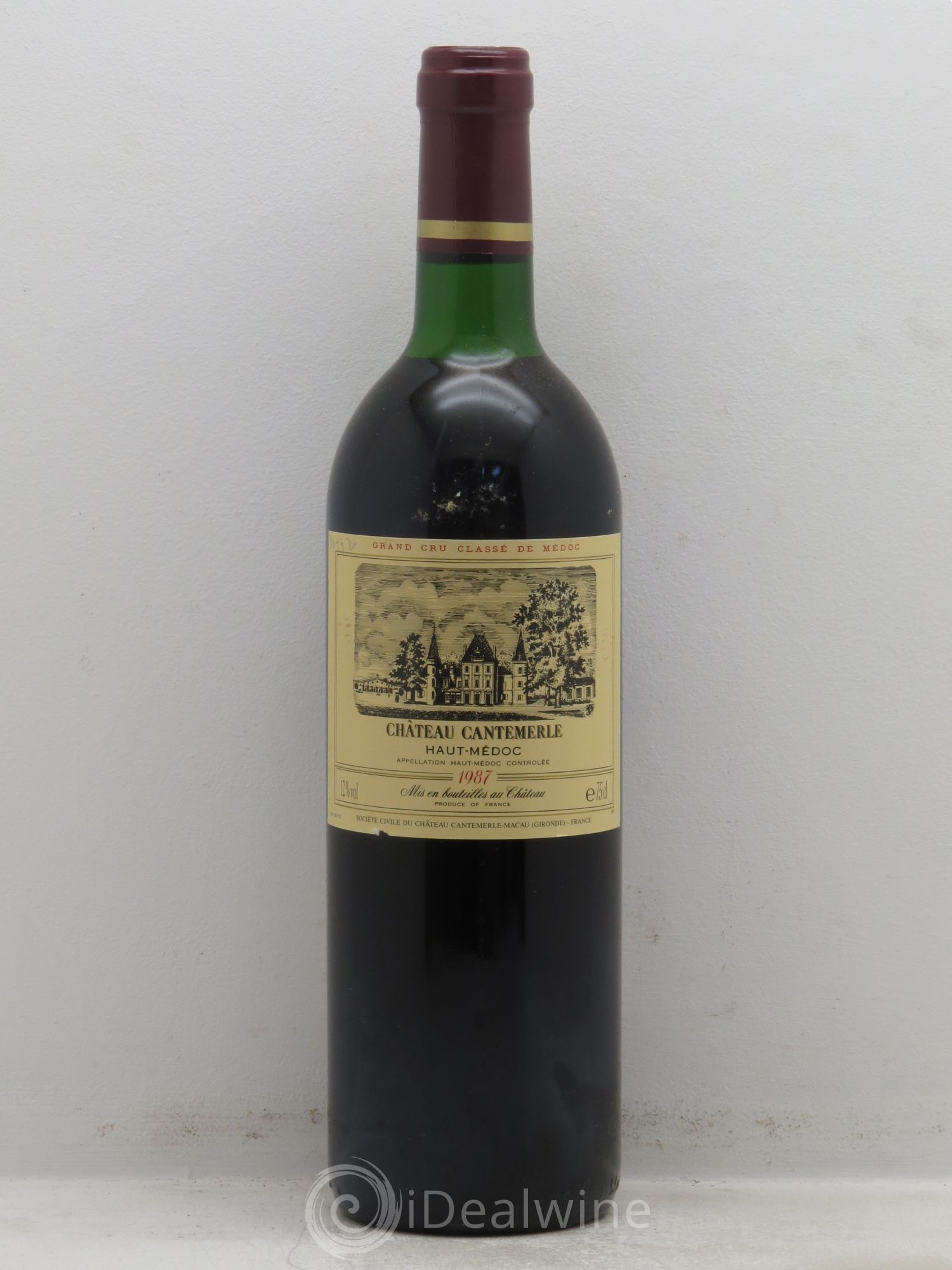 Château Cantemerle 5ème Grand Cru Classé 1987 - Lot de 1 bouteille - 0