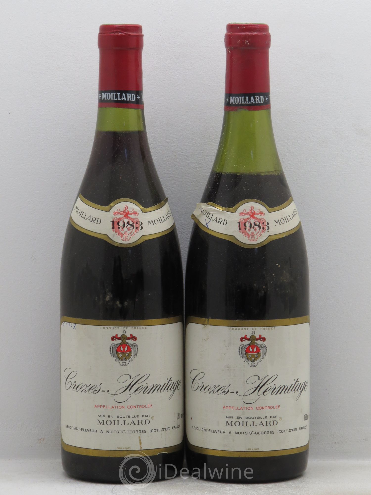 Crozes-Hermitage Moillard 1983 - Lot de 2 bouteilles - 0