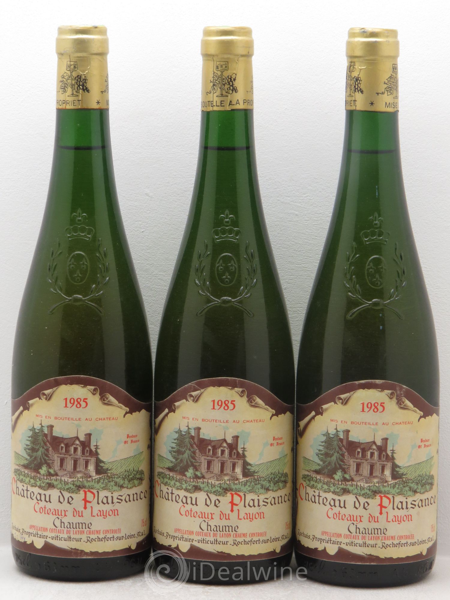 Coteaux du Layon Chaume Château de Plaisance 1985 - Lotto di 3 bottiglie - 0