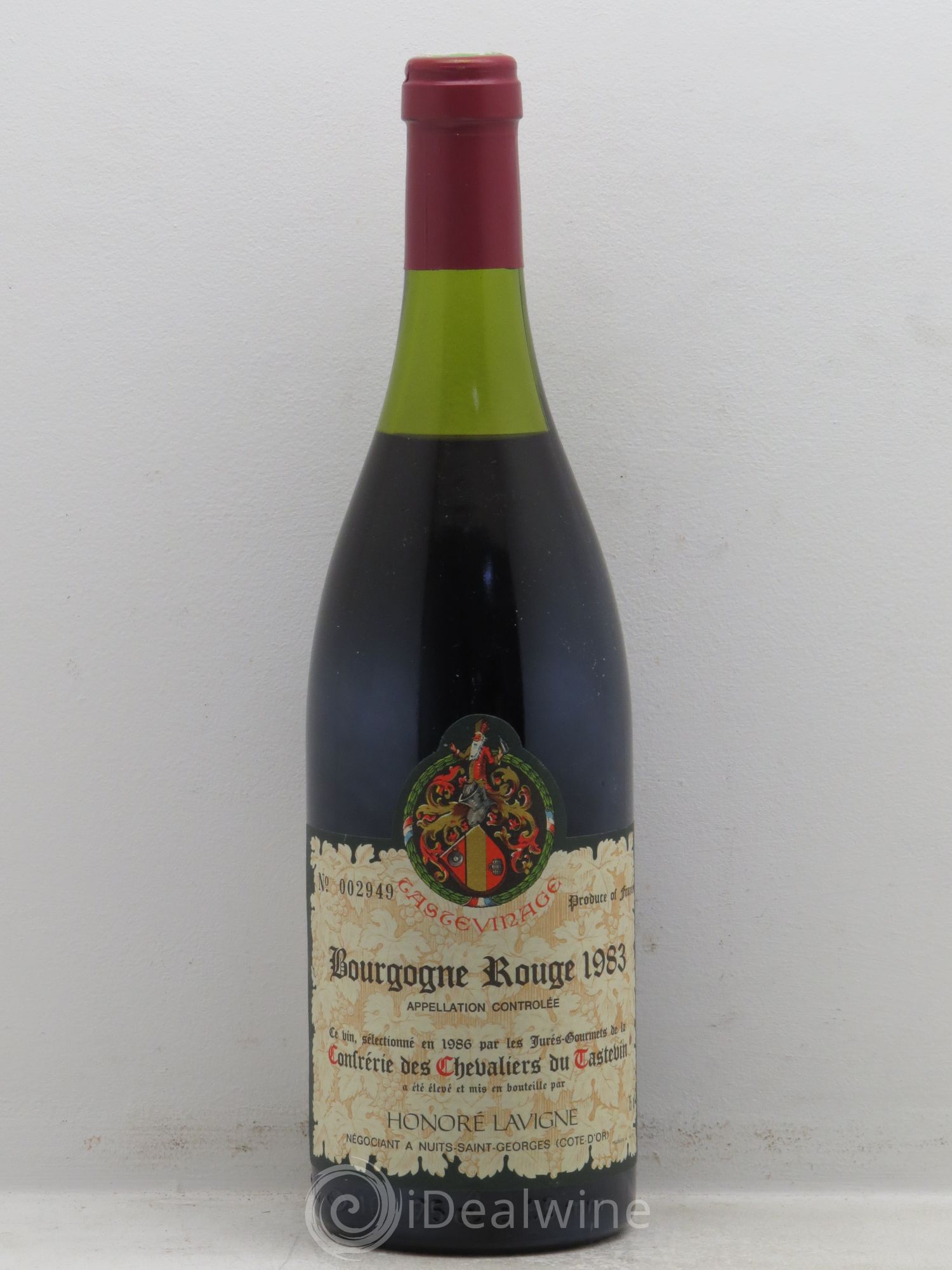Nuits-Saint-Georges Confrérie des Chevaliers Honoré Lavigne 1983 - Posten von 6 Flaschen - 0