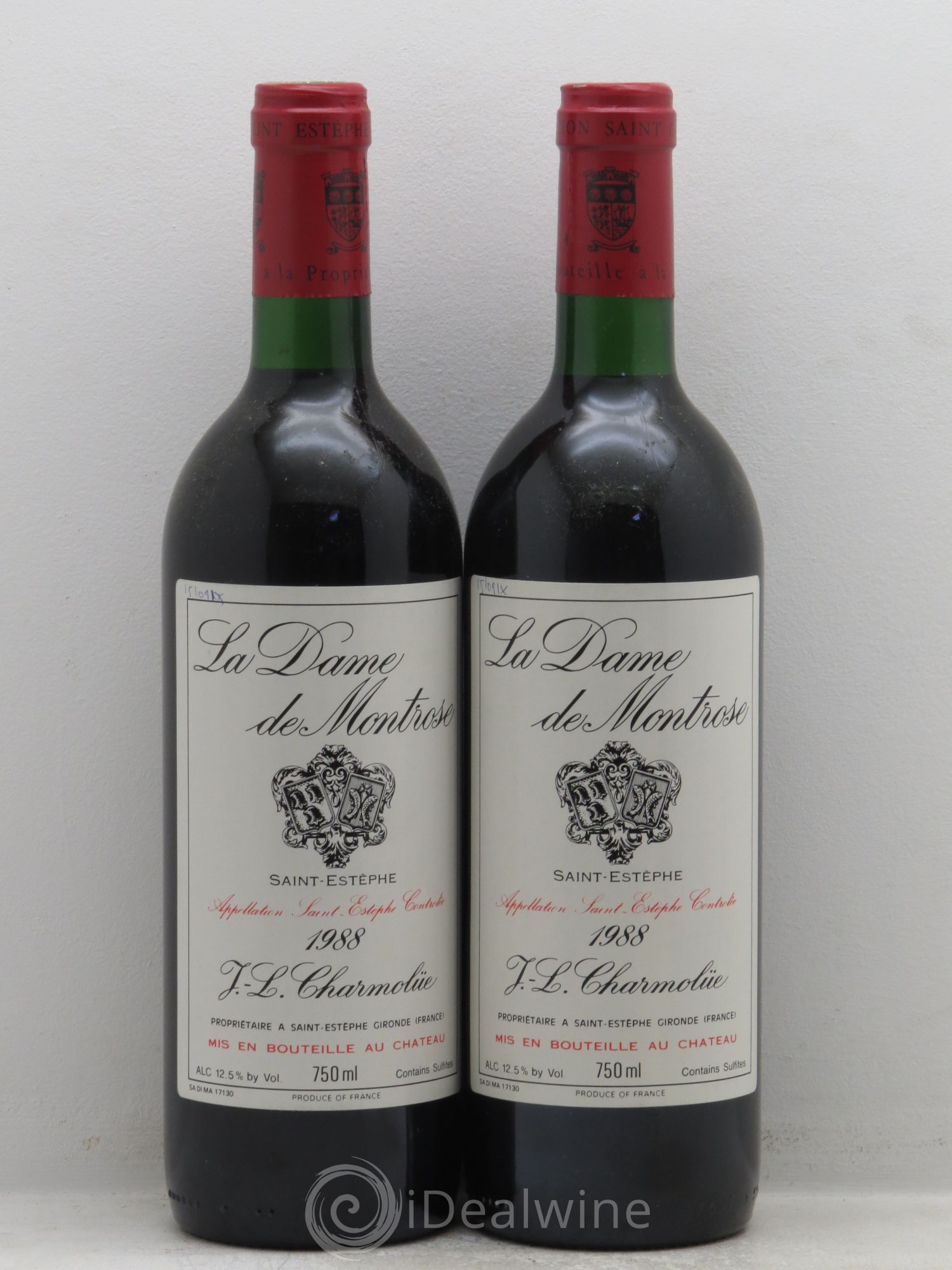 La Dame de Montrose Second Vin 1988 - Lot de 2 bouteilles - 0