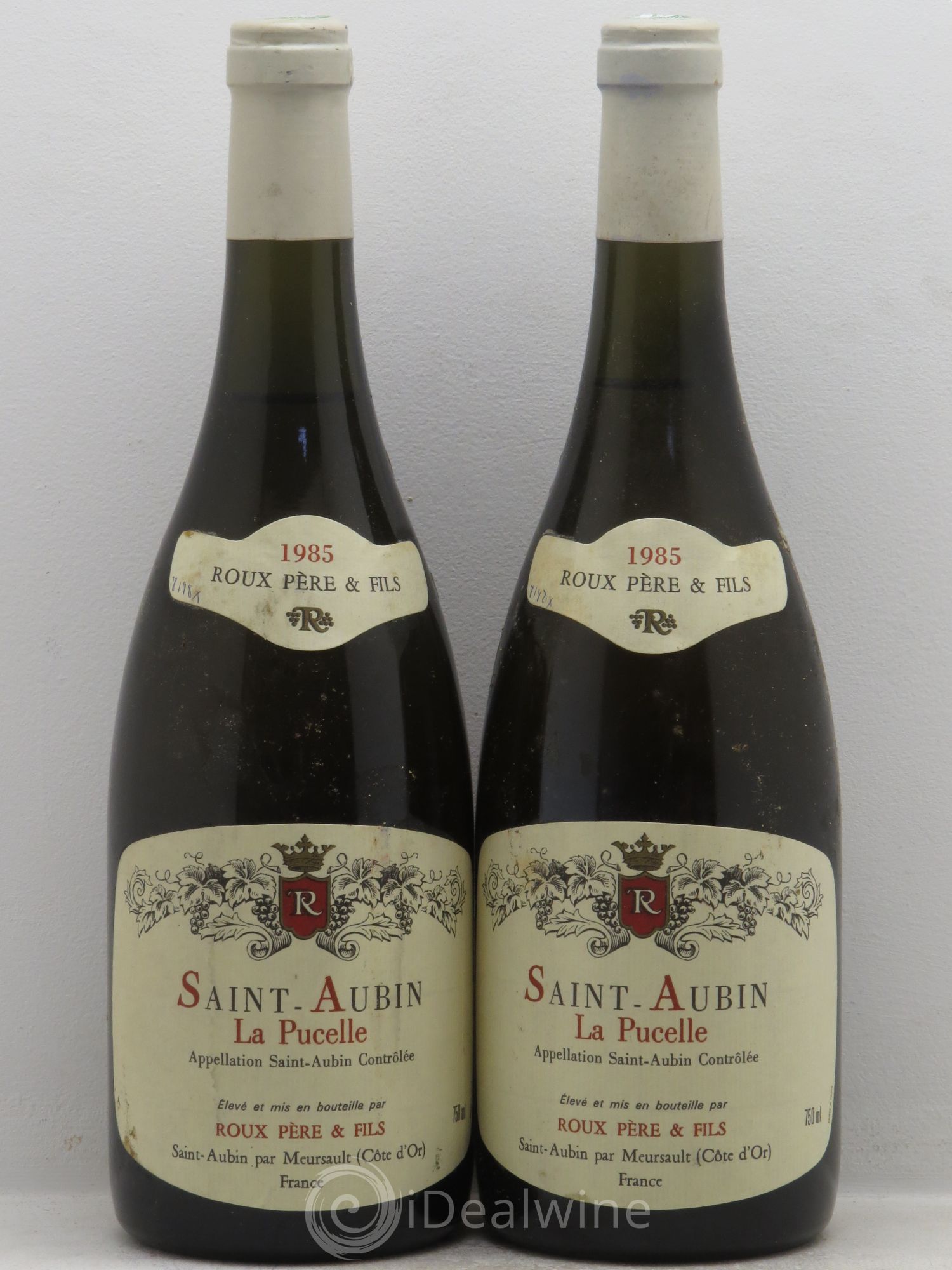 Saint-Aubin La Pucelle Domaine Roux 1985 - Lot de 2 bouteilles - 0
