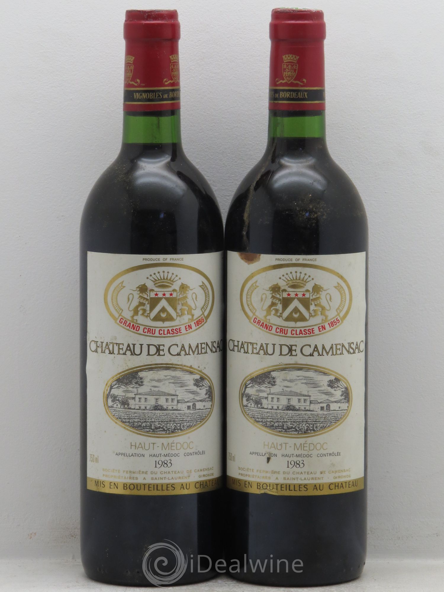 Château Camensac 5ème Grand Cru Classé 1983 - Lot de 2 bouteilles - 0