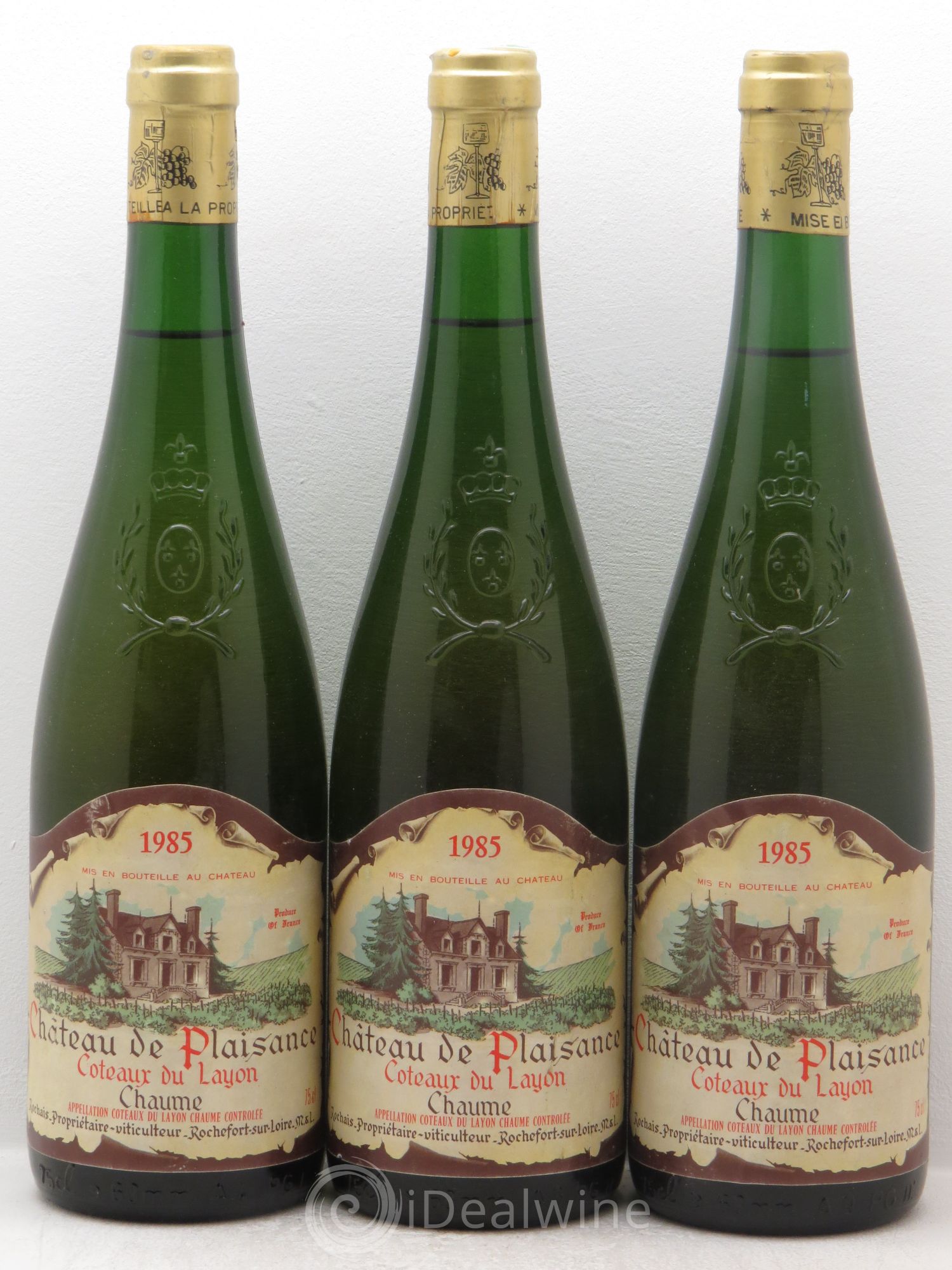 Coteaux du Layon Chaume Château de Plaisance 1985 - Lotto di 3 bottiglie - 0