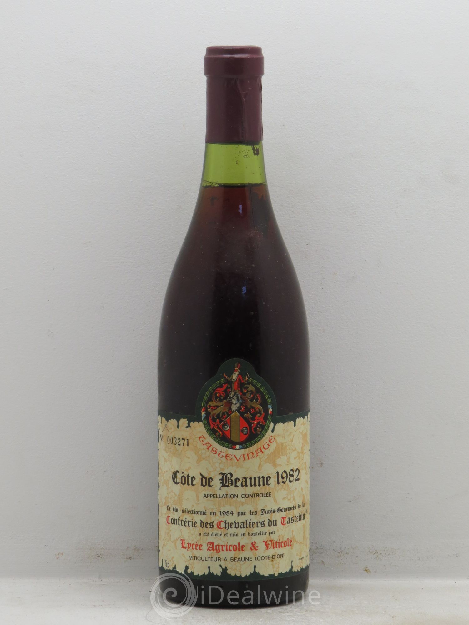 Côte de Beaune Lycée Agricole et Viticole Tastevin 1982 - Posten von 1 Flasche - 0