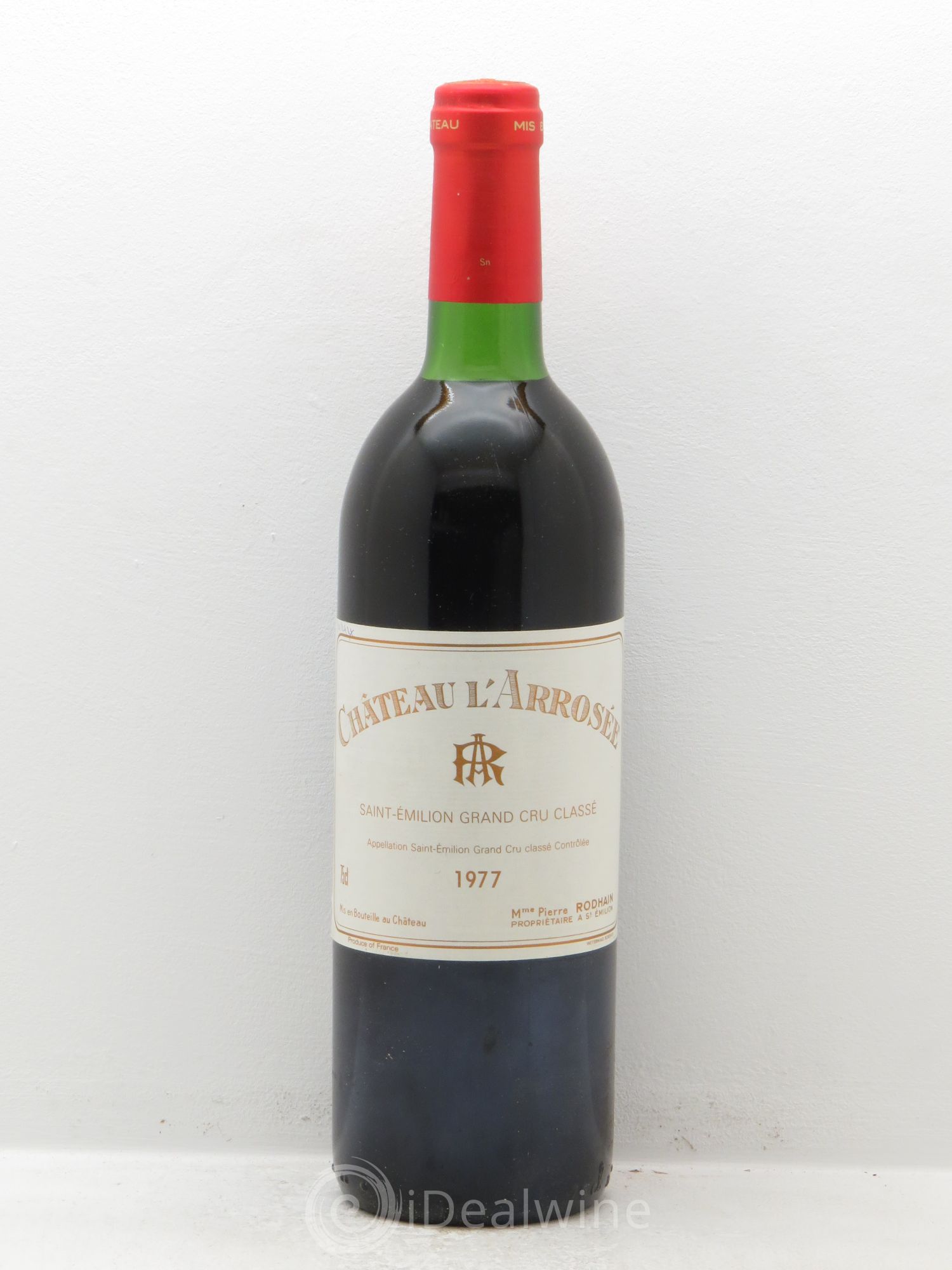 Château l' Arrosée Grand Cru Classé 1977 - Lot de 1 bouteille - 0
