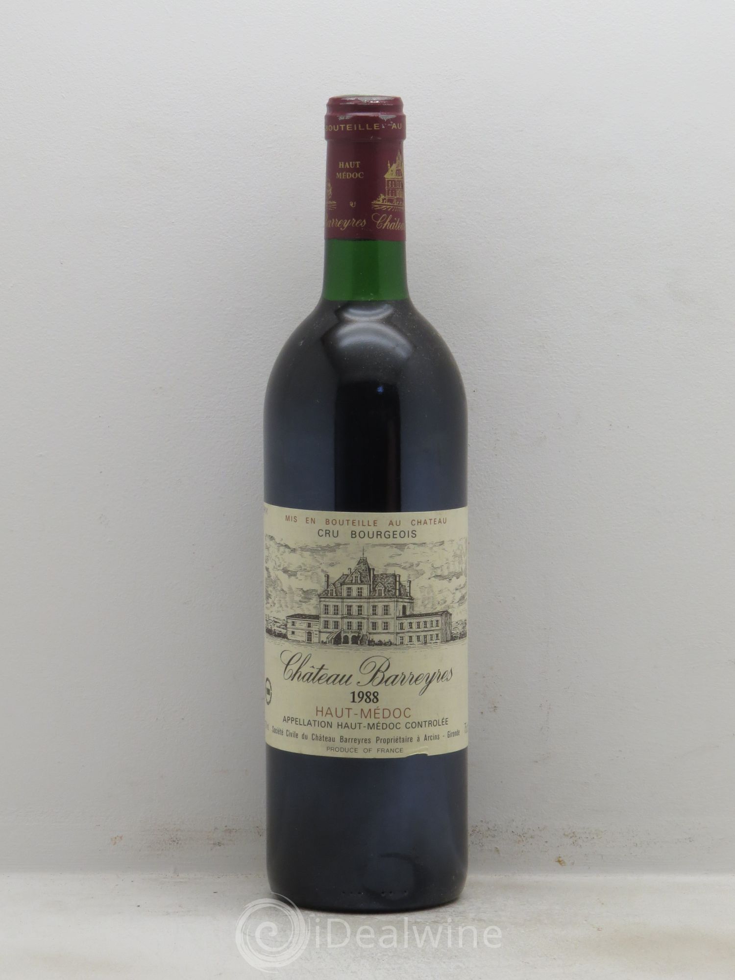 Château Barreyres Cru Bourgeois (sans prix de réserve) 1988 - Lot de 1 bouteille - 0