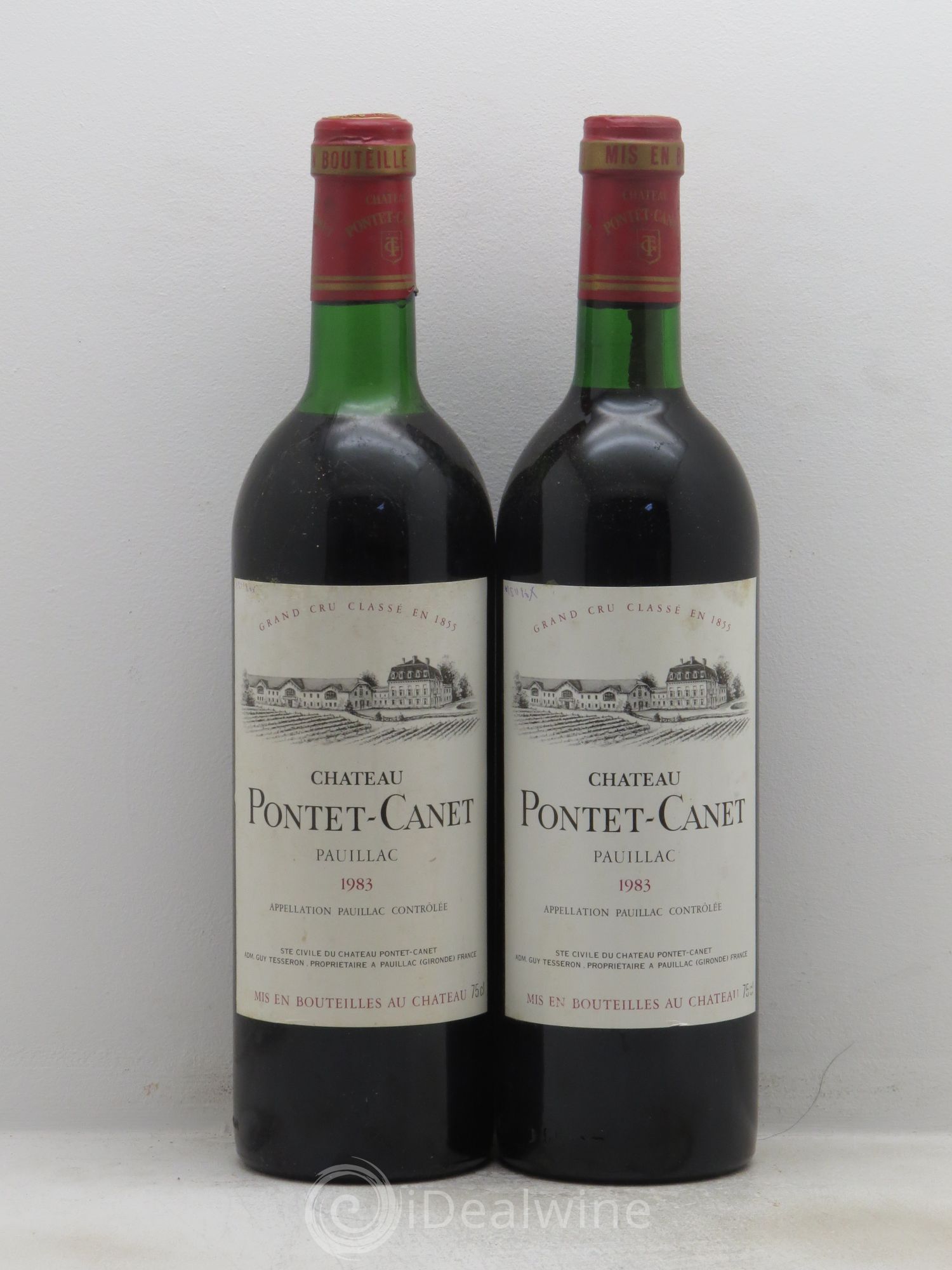 Château Pontet Canet 5ème Grand Cru Classé 1983 - Lot de 2 bouteilles - 0
