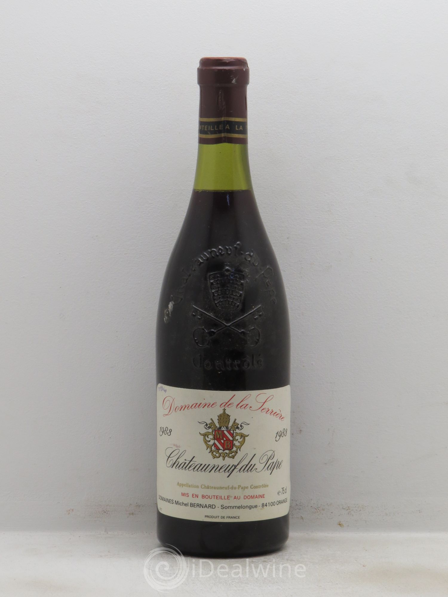 Châteauneuf-du-Pape Domaine de la Serriere Michel Bernard 1983 - Posten von 1 Flasche - 0