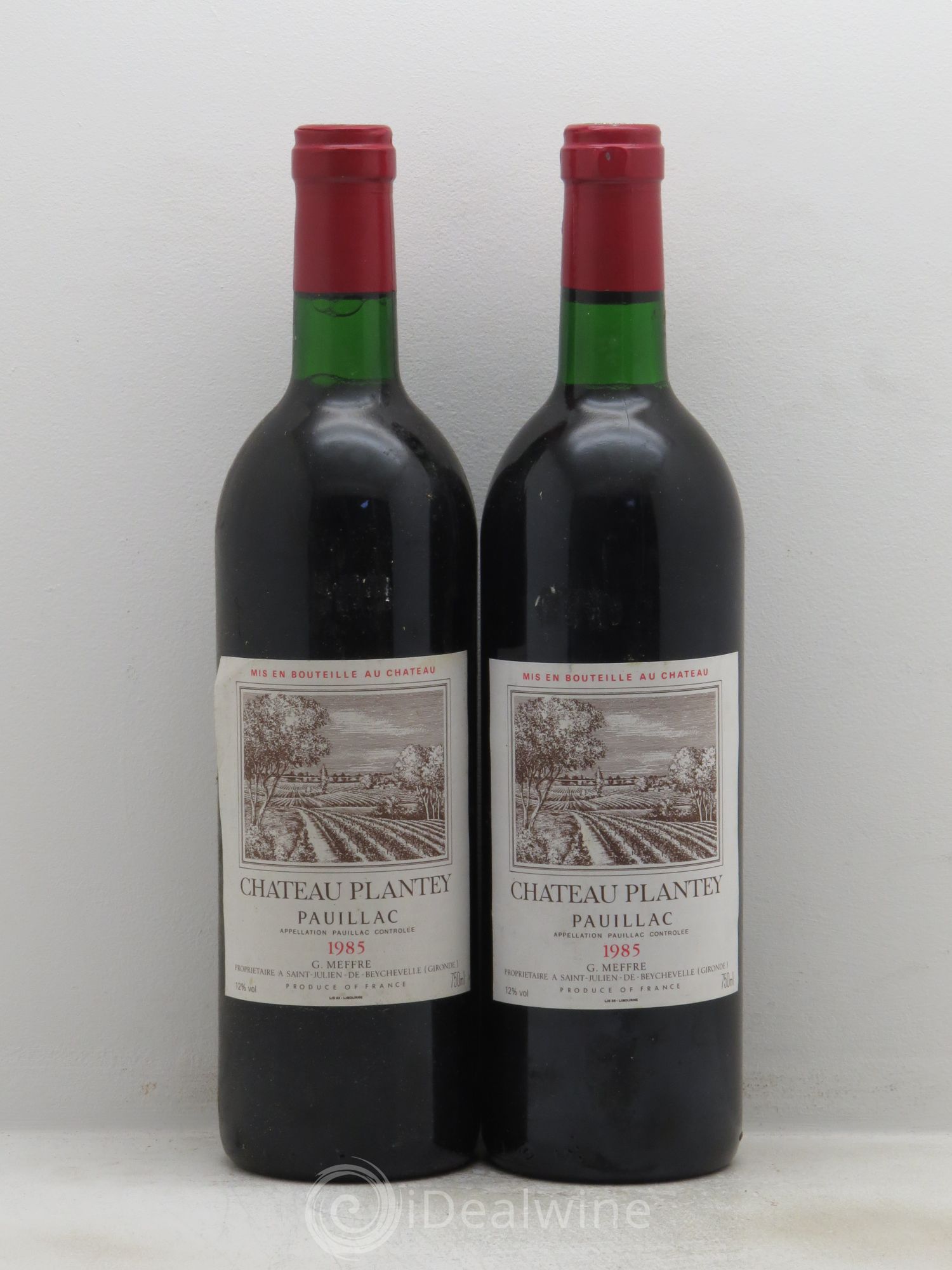 Château Plantey Cru Bourgeois 1985 - Lot de 2 bouteilles - 0