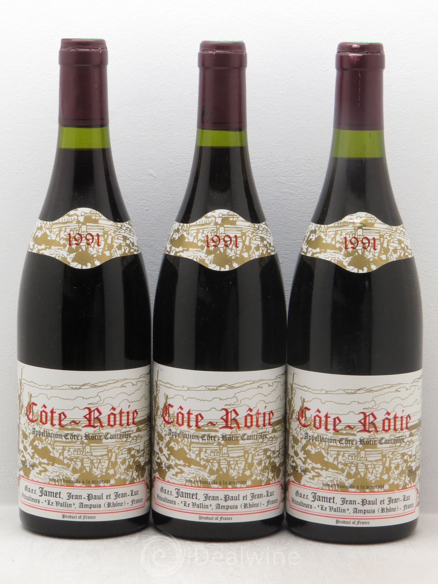 Côte-Rôtie Jamet (Domaine) 1991 - Lot de 3 bouteilles - 0
