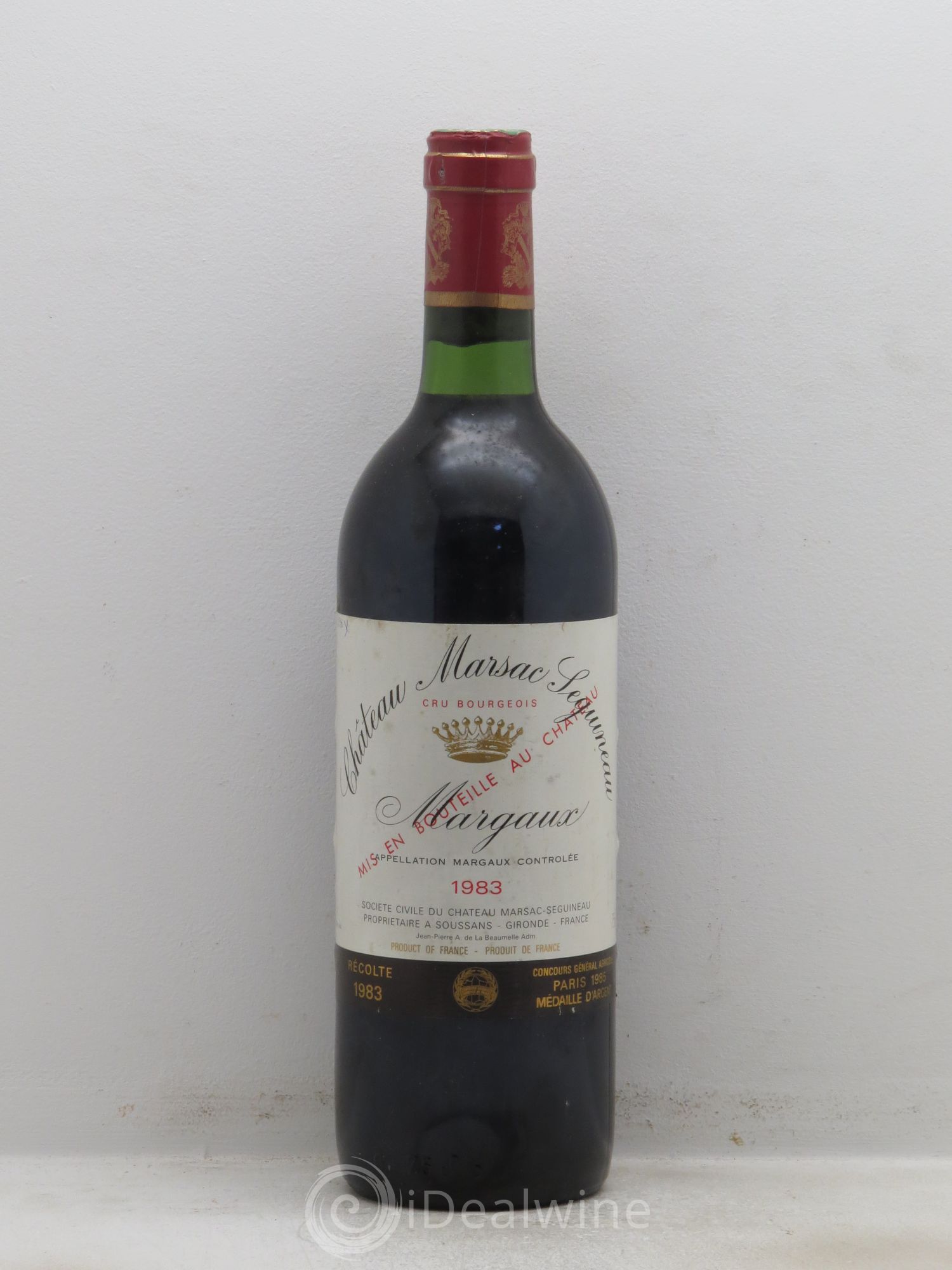 Château Marsac Séguineau Cru Bourgeois (sans prix de réserve) 1983 - Lot de 1 bouteille - 0