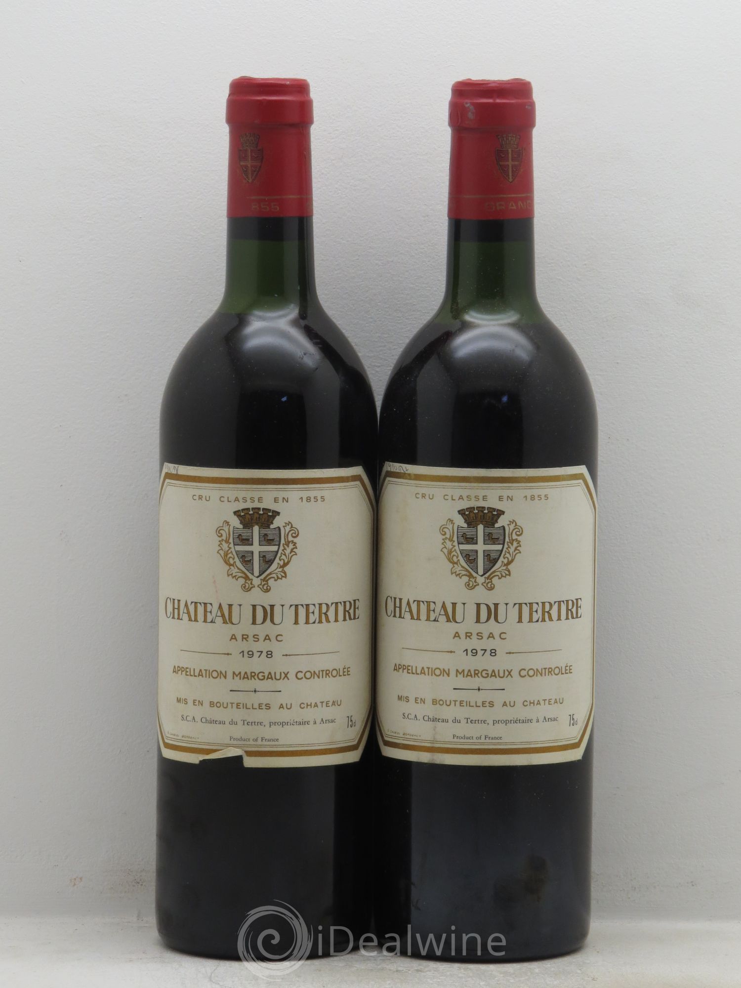 Château du Tertre 5ème Grand Cru Classé 1978 - Lot de 2 bouteilles - 0