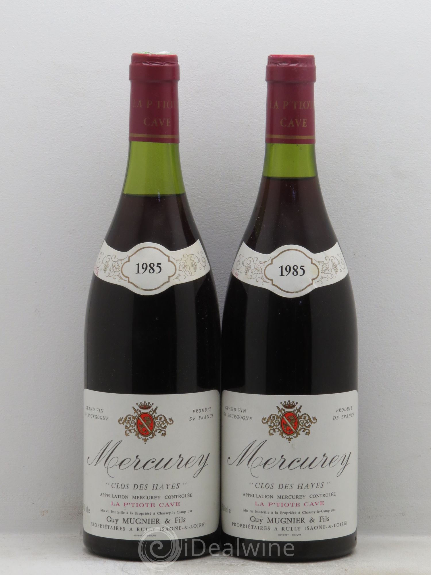 Mercurey Clos des Hayes Mugnier et Fils 1985 - Posten von 2 Flaschen - 0