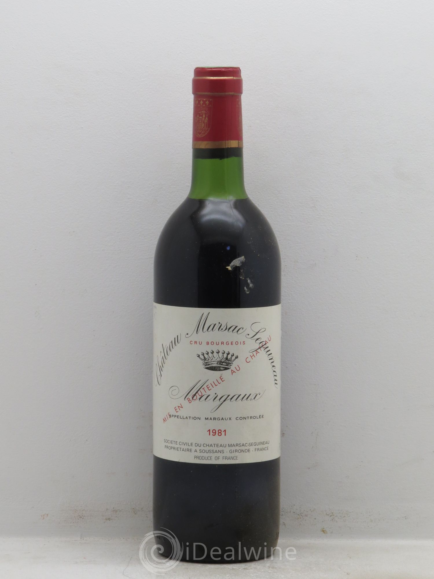Château Marsac Séguineau Cru Bourgeois (sans prix de réserve) 1981 - Lot de 1 bouteille - 0