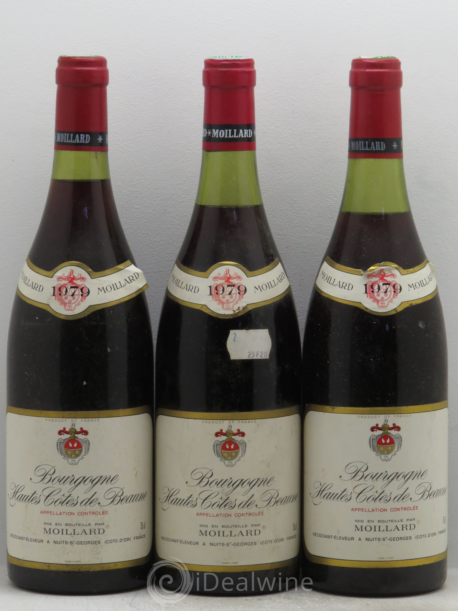 Hautes-Côtes de Beaune Moillard 1979 - Lot de 3 bouteilles - 0