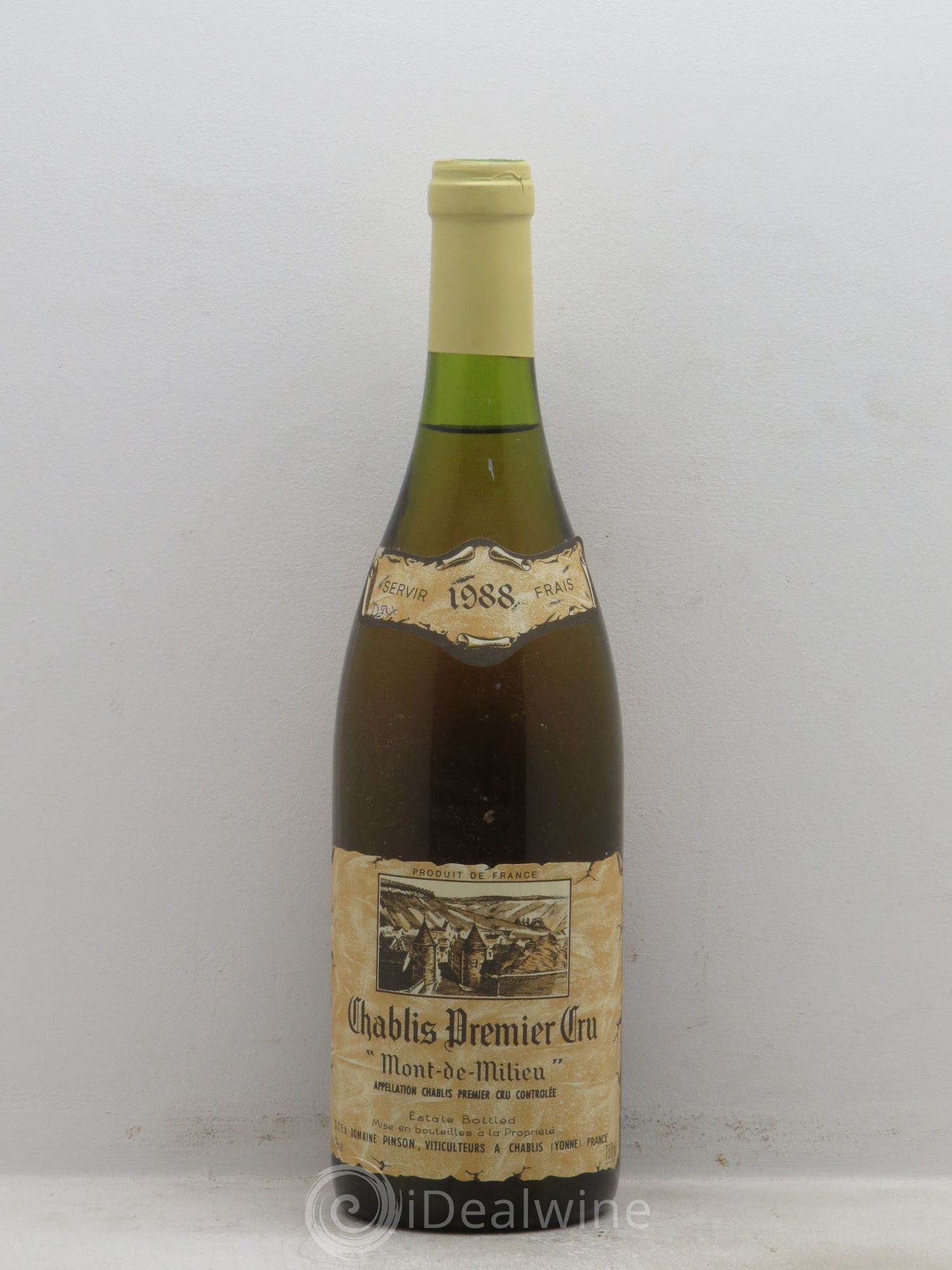 Chablis 1er Cru Mont de Milieu Pinson Frères (Domaine) 1988 - Lot de 1 bouteille - 0