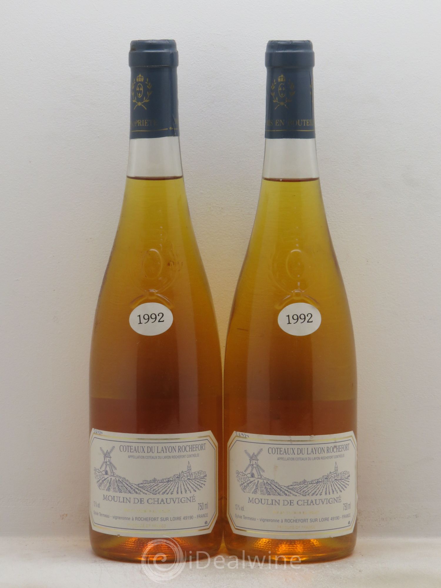 Coteaux du Layon Moulin de Chauvigne S-Termeau 1992 - Lotto di 2 bottiglie - 0