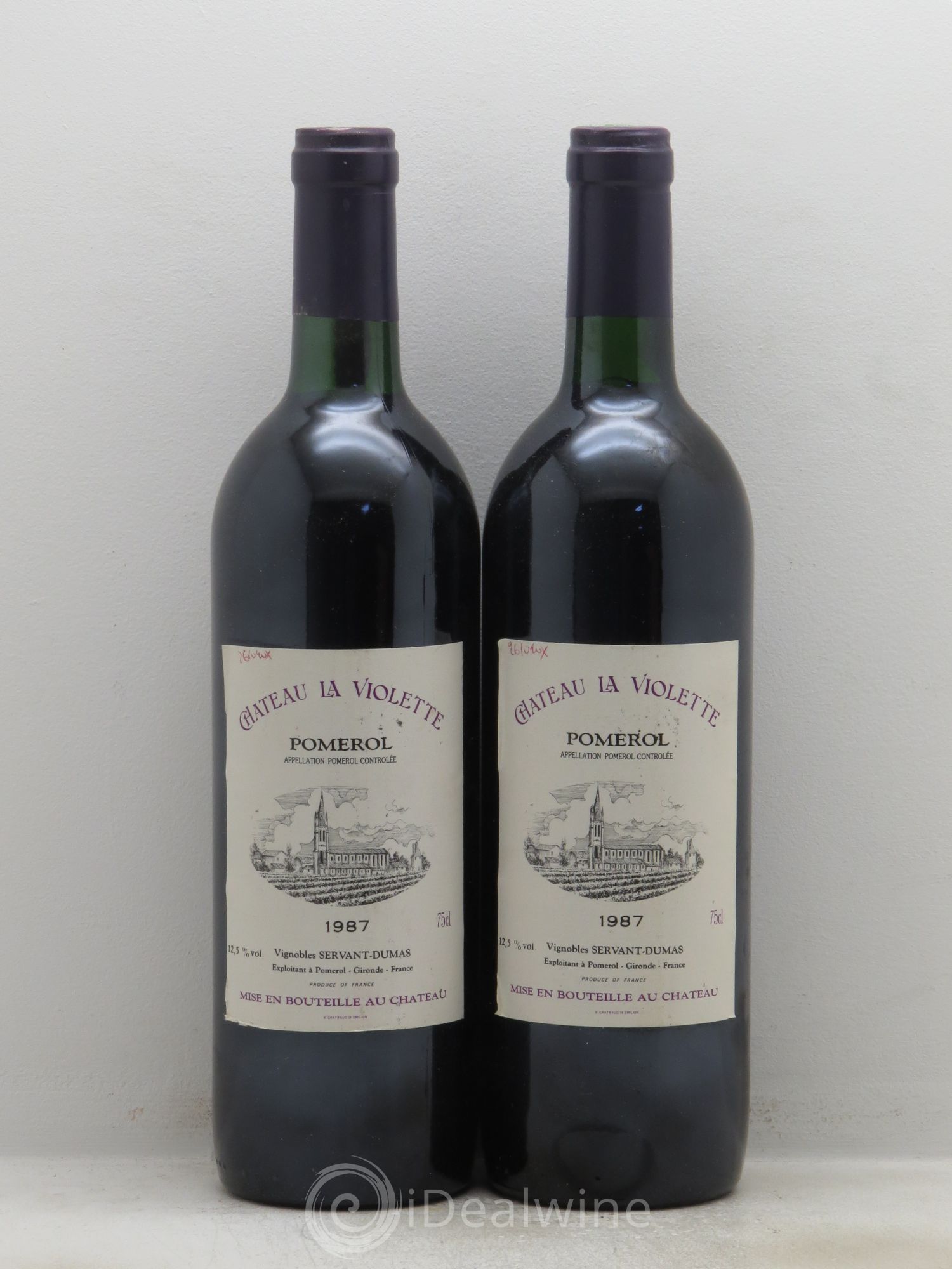 Château la Violette 1987 - Lot de 2 bouteilles - 0
