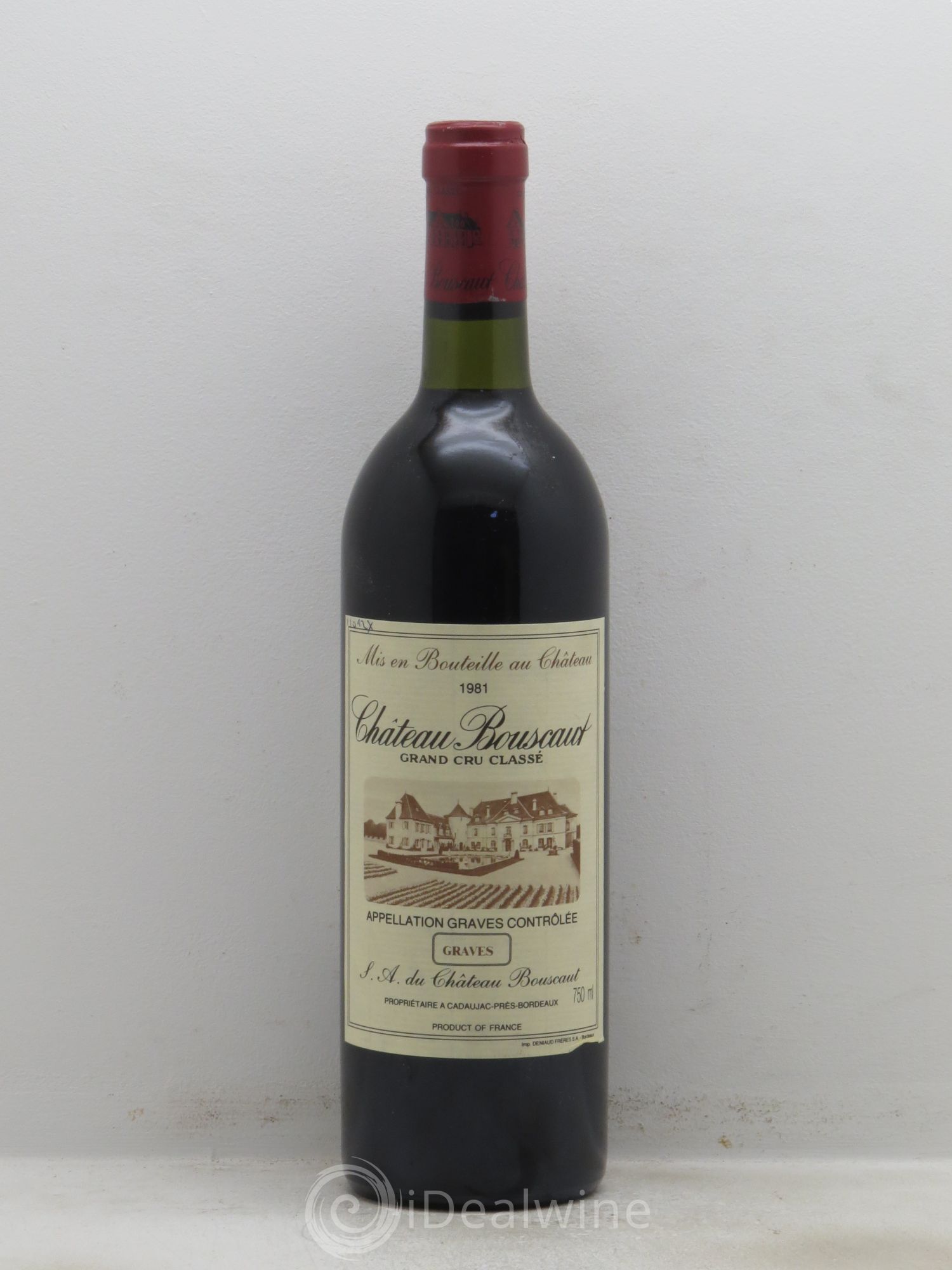 Château Bouscaut Cru Classé de Graves 1981 - Lot de 1 bouteille - 0