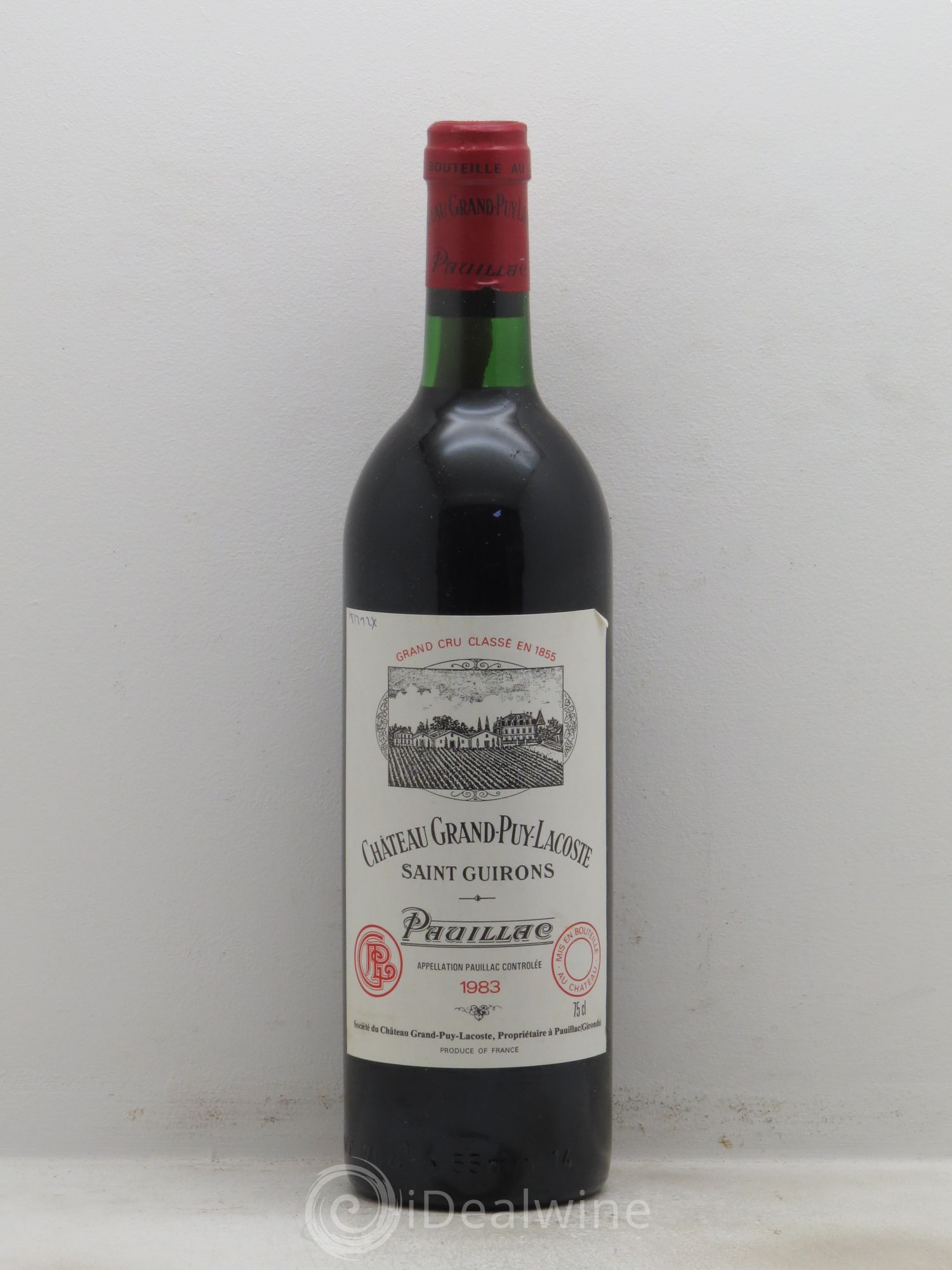Château Grand Puy Lacoste 5ème Grand Cru Classé 1983 - Lot de 1 bouteille - 0