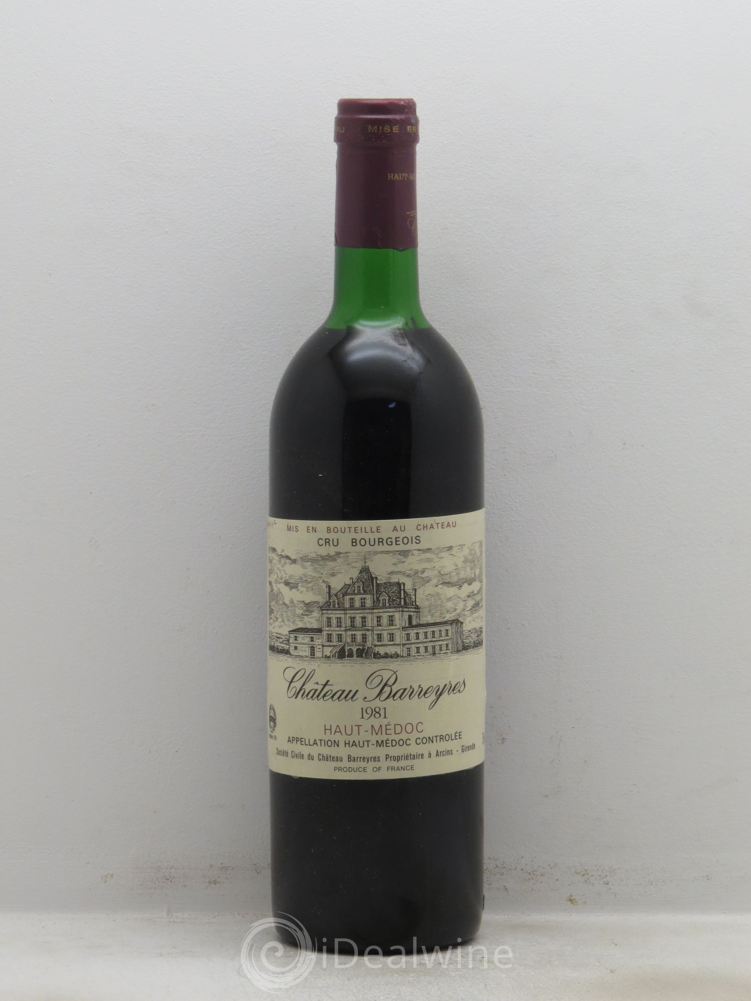 Château Barreyres Cru Bourgeois (sans prix de réserve) 1981 - Lot de 1 bouteille - 0