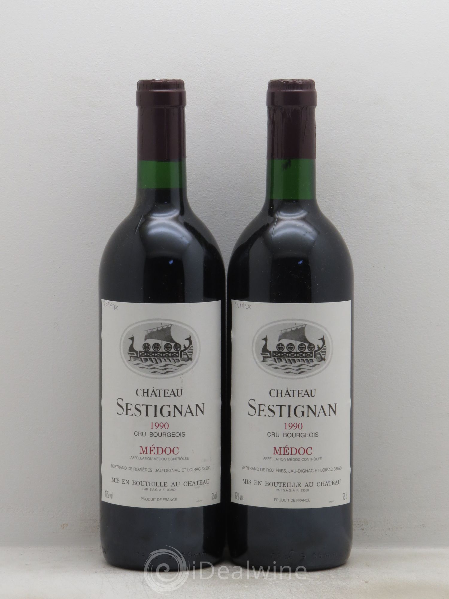 Médoc Château Sestignan 1990 - Posten von 2 Flaschen - 0