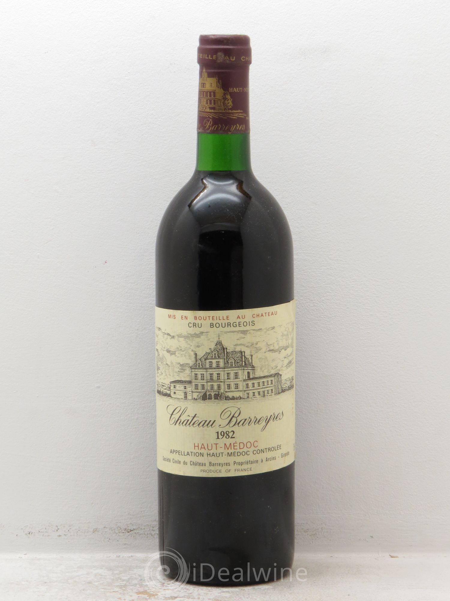 Château Barreyres Cru Bourgeois (sans prix de réserve) 1982 - Lot de 1 bouteille - 0