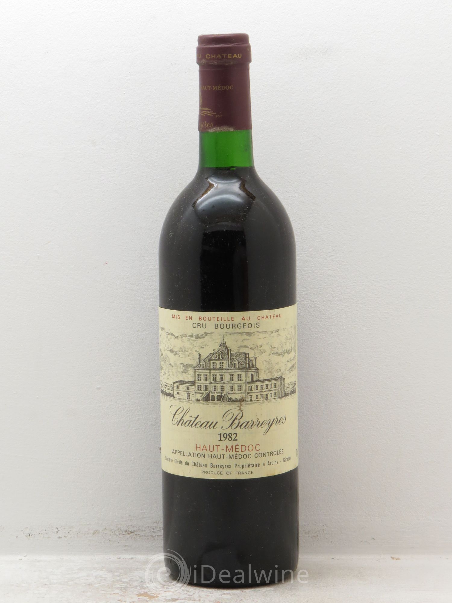 Château Barreyres Cru Bourgeois (sans prix de réserve) 1982 - Posten von 1 Flasche - 0