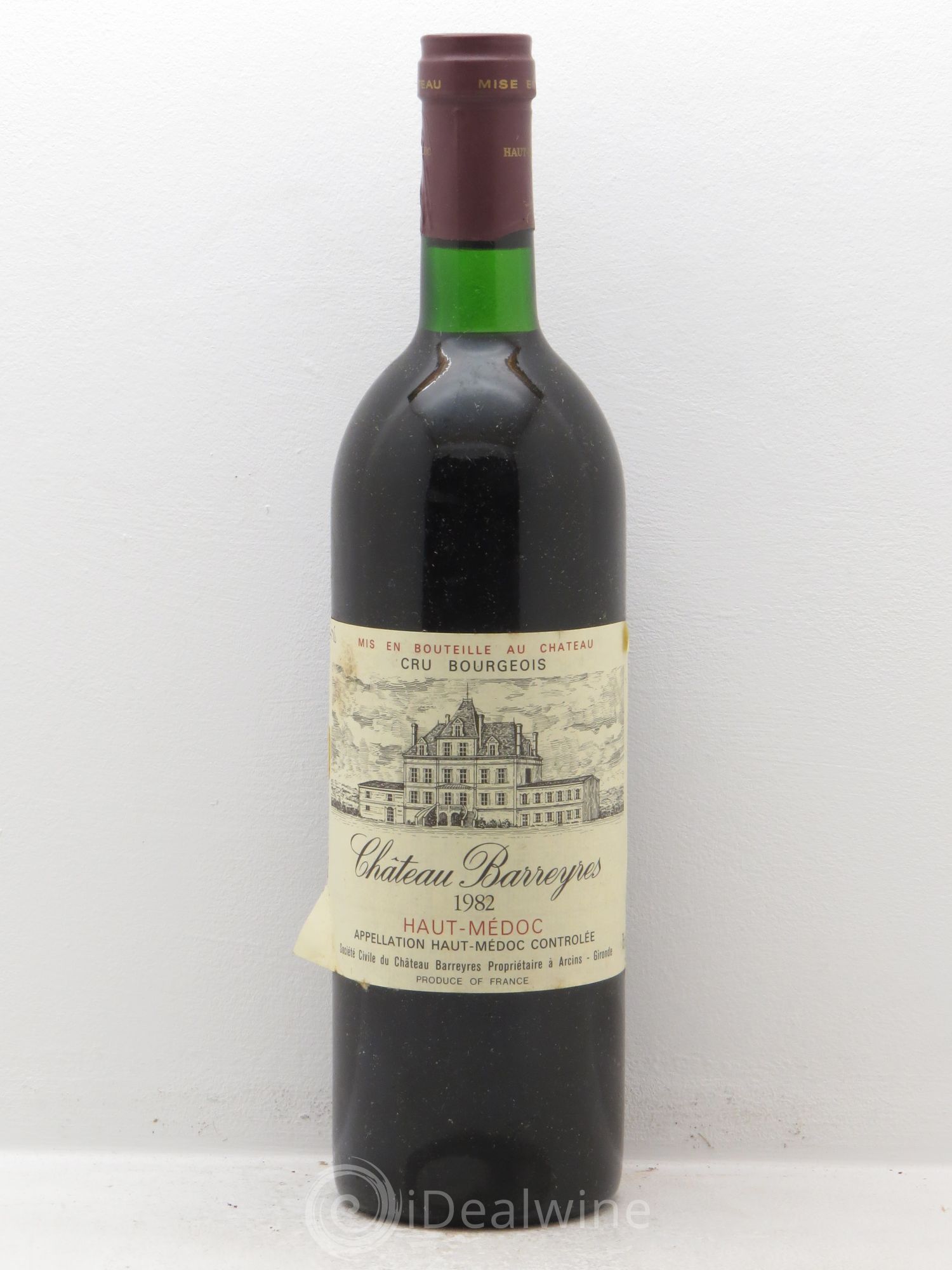Château Barreyres Cru Bourgeois 1982 - Lot de 1 bouteille - 0