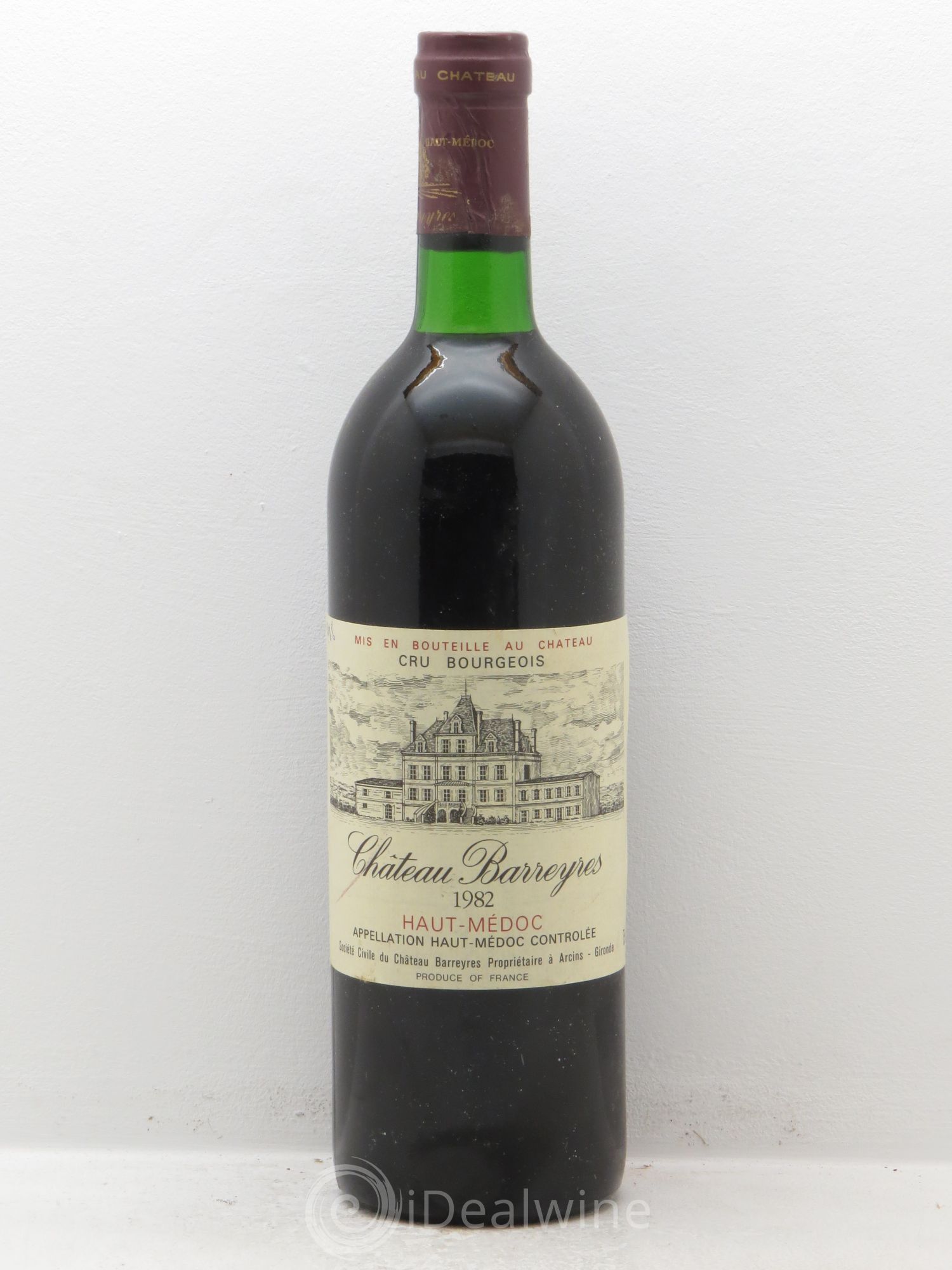 Château Barreyres Cru Bourgeois (sans prix de réserve) 1982 - Lot de 1 bouteille - 0