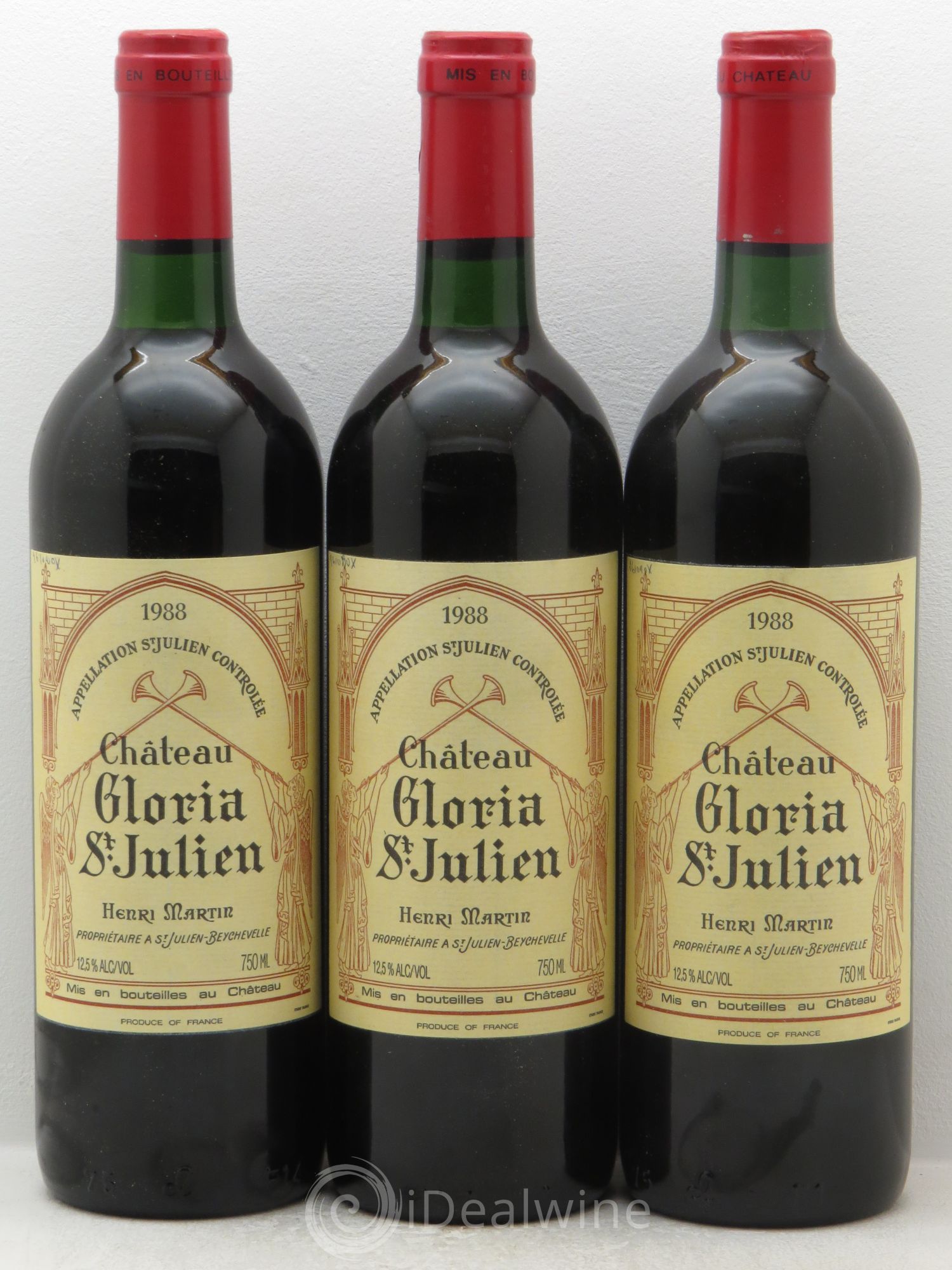 Château Gloria 1988 - Lot de 3 bouteilles - 0