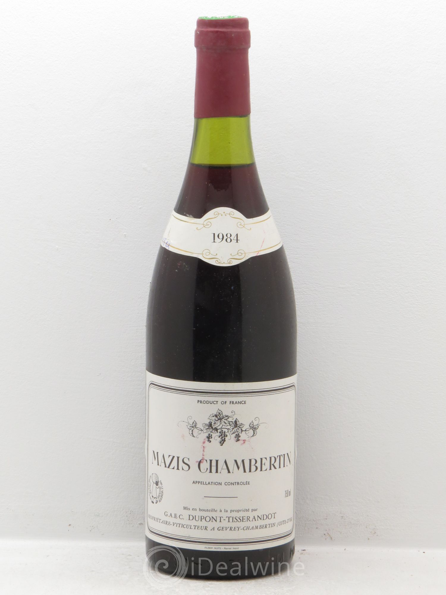 Mazis-Chambertin Grand Cru Dupont-Tisserandot (Domaine) 1984 - Lot de 1 bouteille - 0
