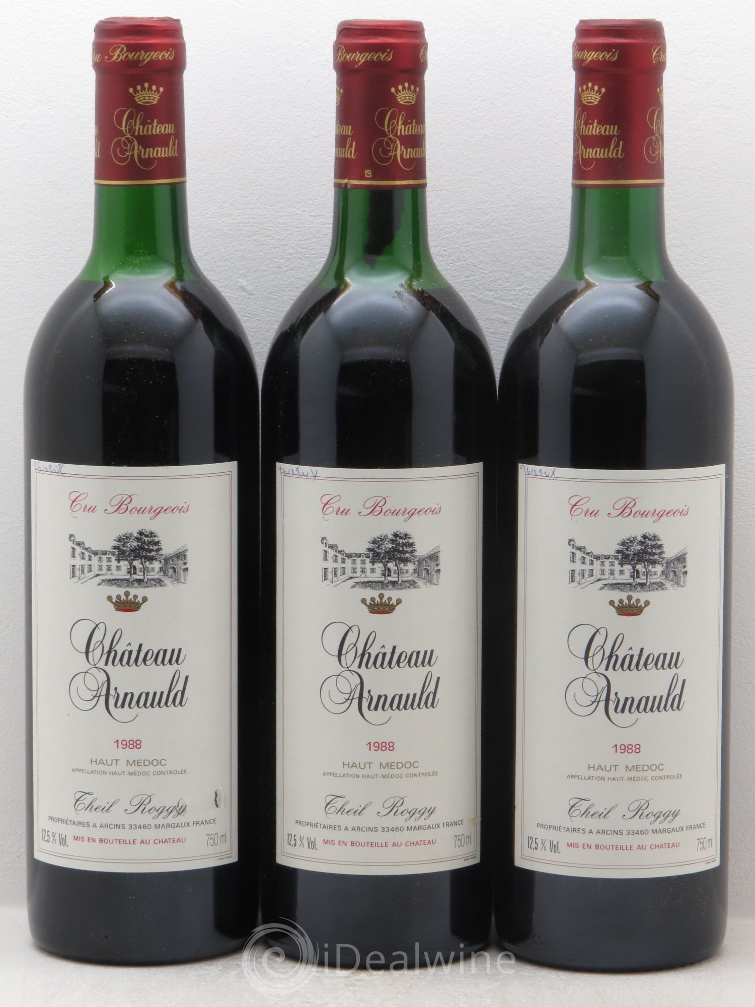 Château Arnauld Cru Bourgeois 1988 - Lot de 3 bouteilles - 0