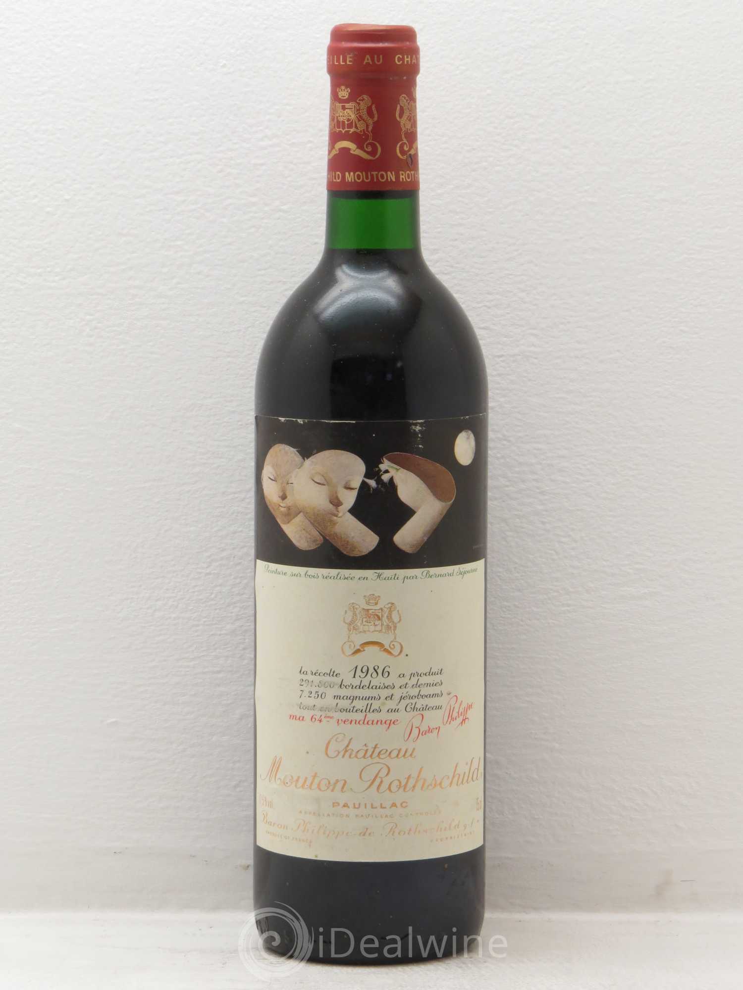 Château Mouton Rothschild 1er Grand Cru Classé 1986 - Lot de 1 bouteille - 0