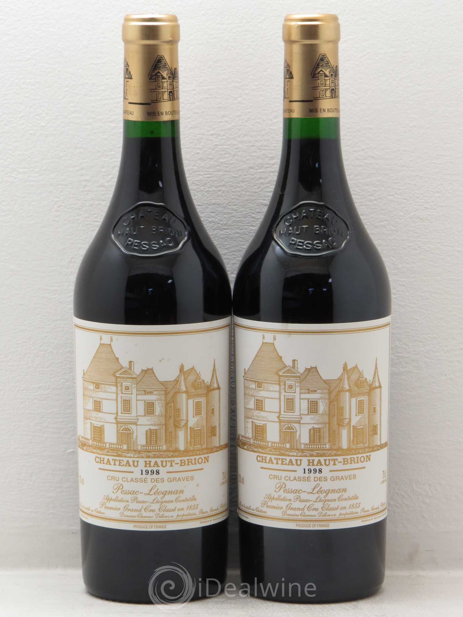 Château Haut Brion 1er Grand Cru Classé 1998 - Lot de 2 bouteilles - 0
