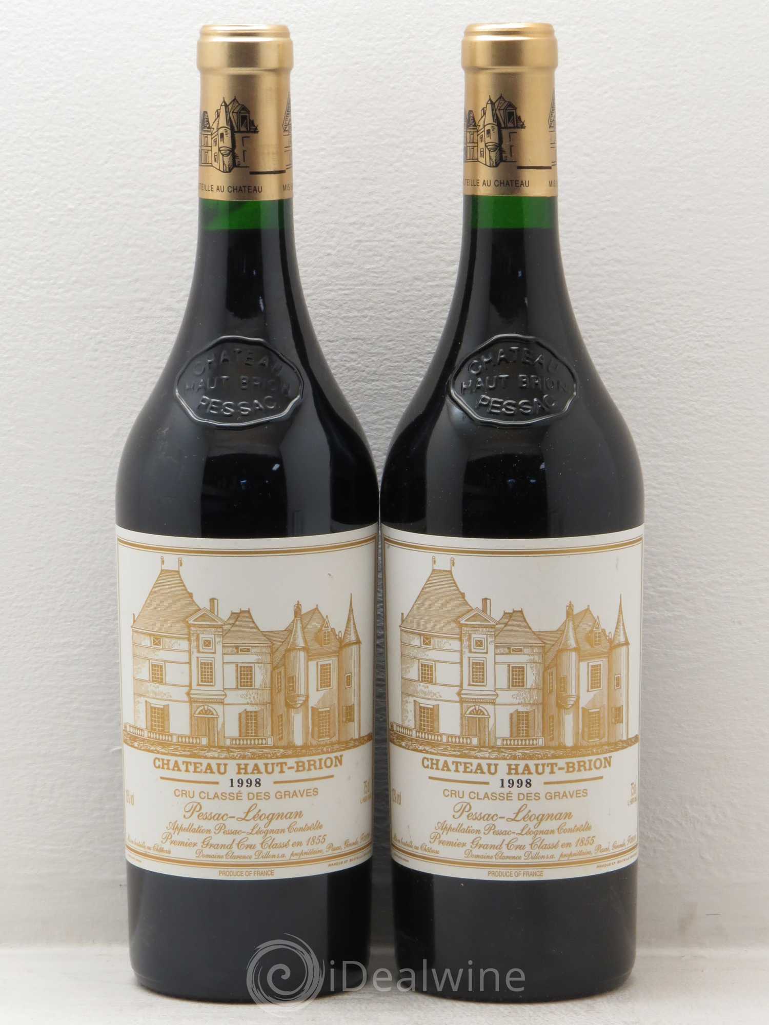 Château Haut Brion 1er Grand Cru Classé 1998 - Lot de 2 bouteilles - 0