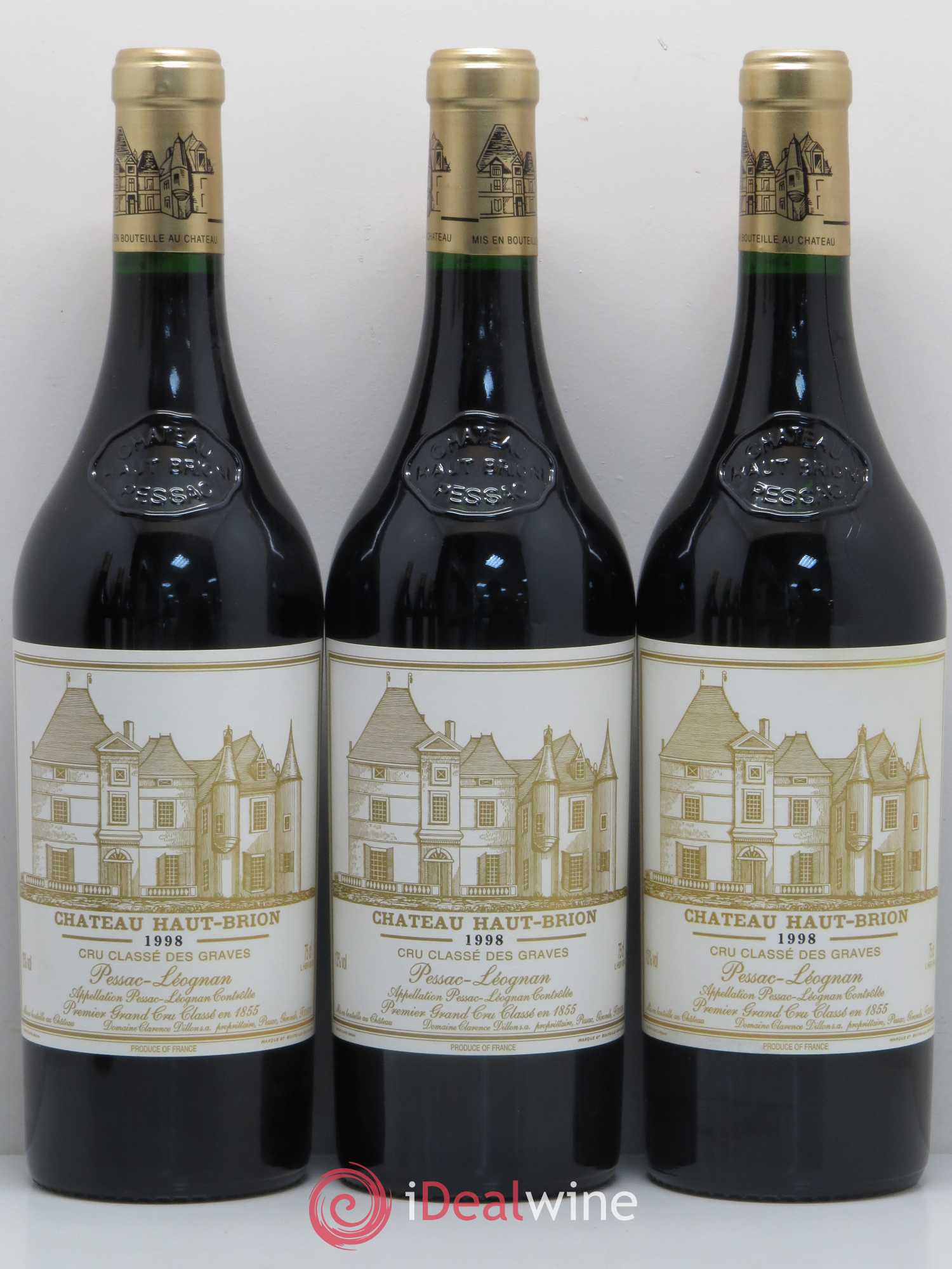 Château Haut Brion 1er Grand Cru Classé 1998 - Lot de 6 bouteilles - 1