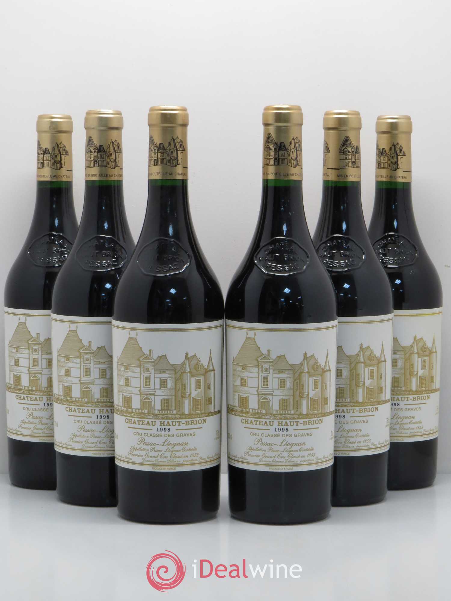 Château Haut Brion 1er Grand Cru Classé 1998 - Lot de 6 bouteilles - 0