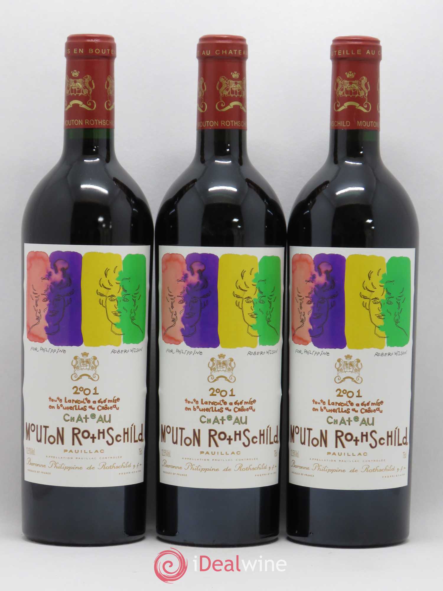 Château Mouton Rothschild 1er Grand Cru Classé 2001 - Lot de 6 bouteilles - 1