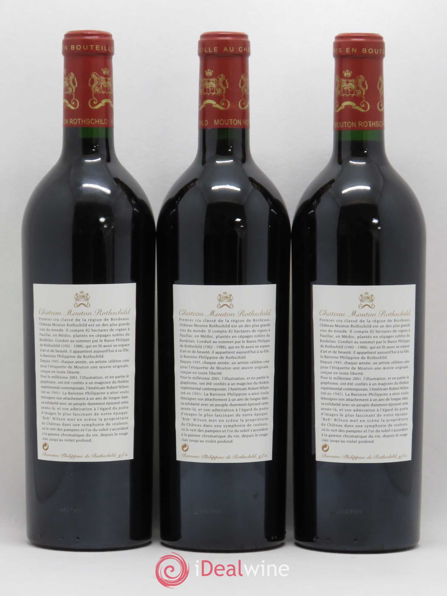 Château Mouton Rothschild 1er Grand Cru Classé 2001 - Lot de 6 bouteilles - 4