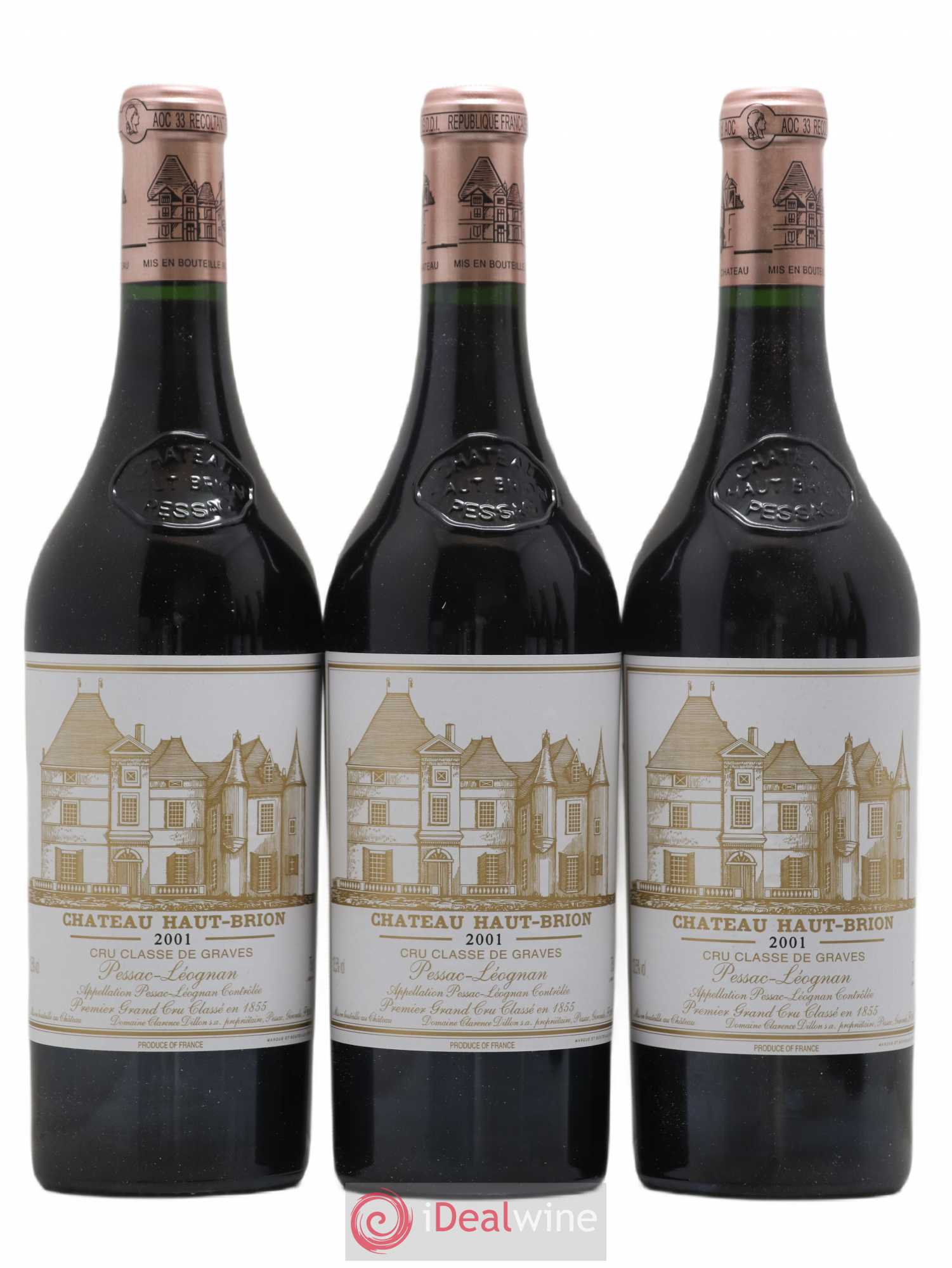 Château Haut Brion 1er Grand Cru Classé 2001 - Lot de 6 bouteilles - 1