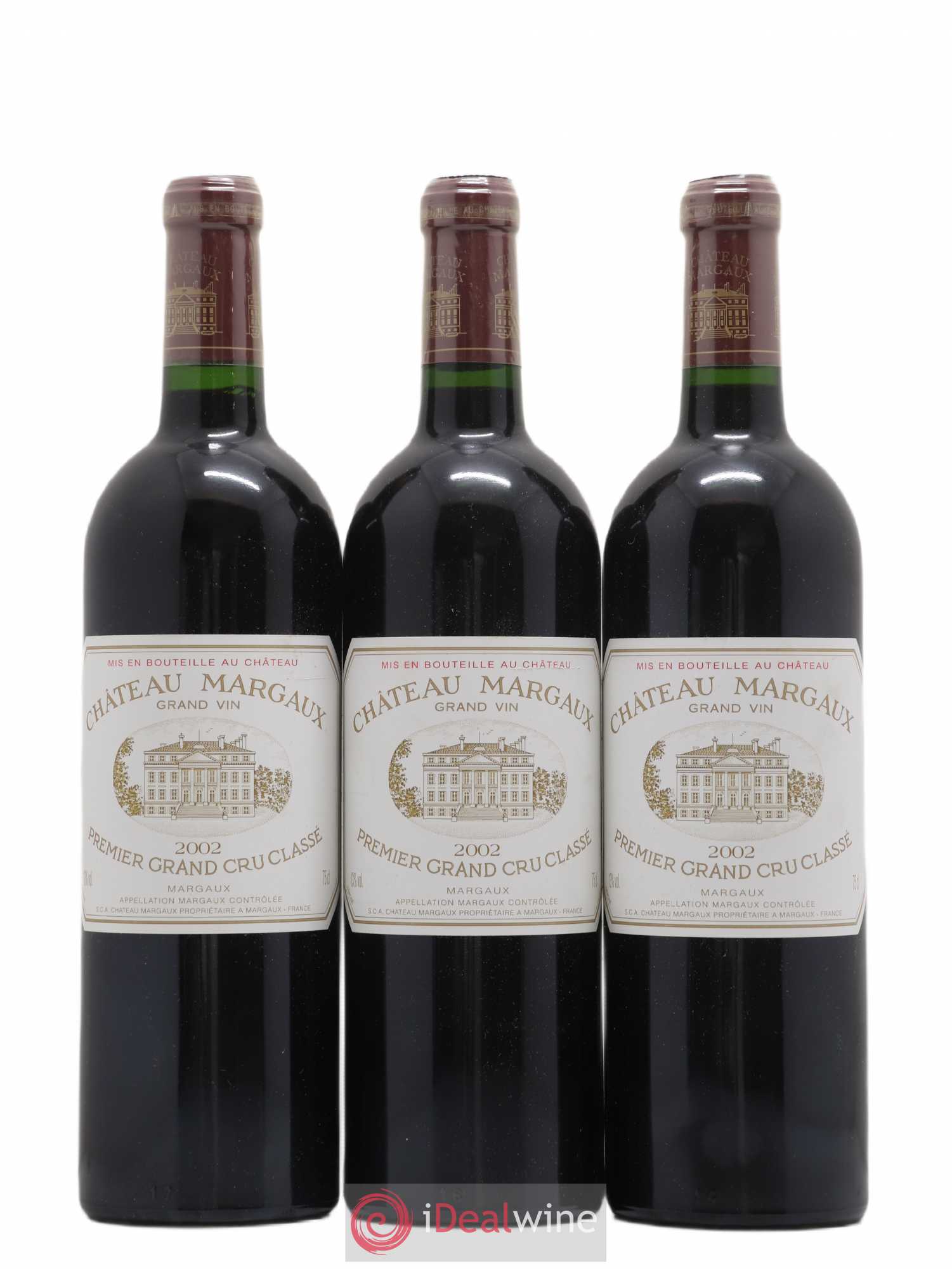 Château Margaux 1er Grand Cru Classé 2002 - Lot de 3 bouteilles - 0
