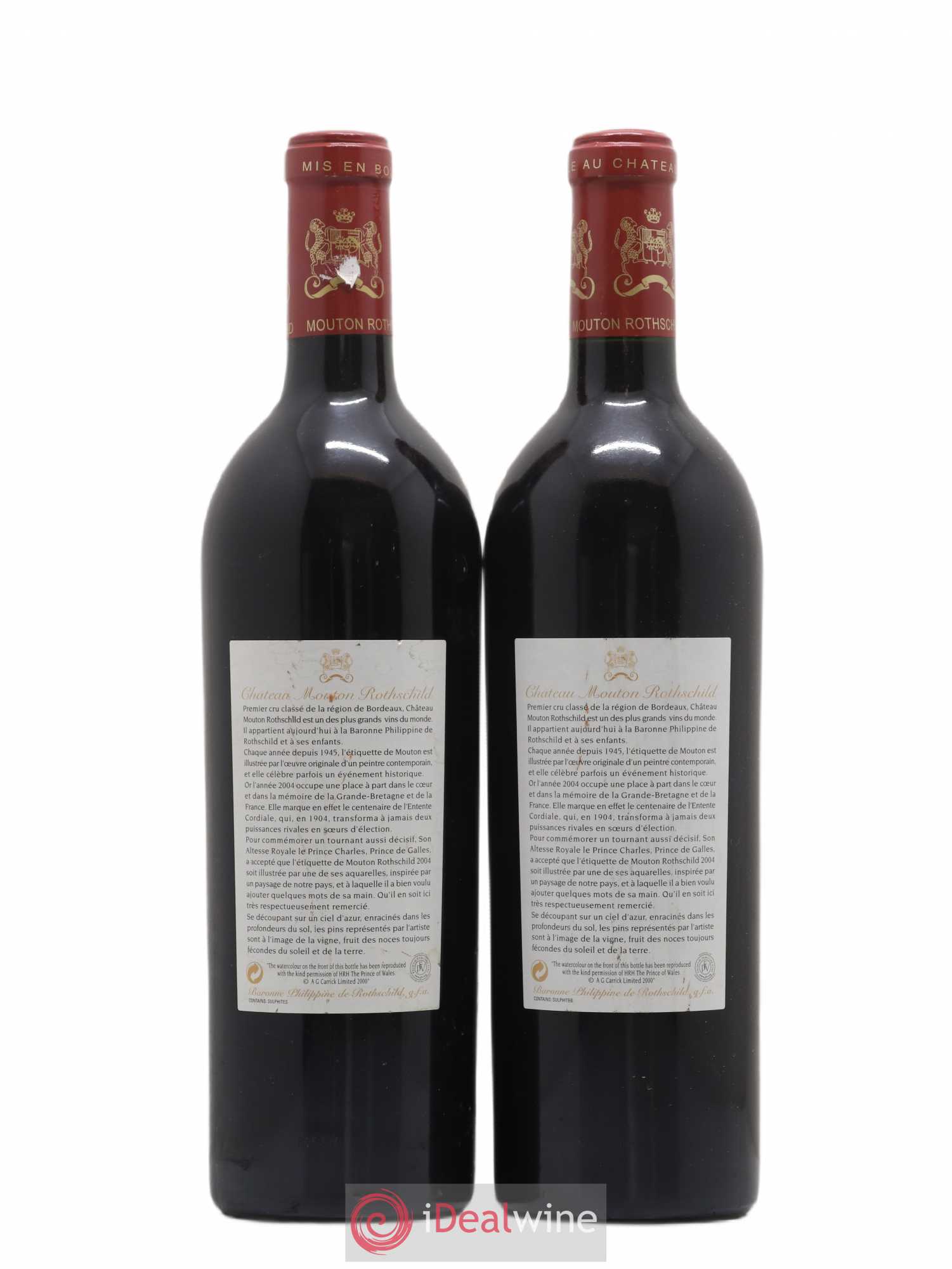 Château Mouton Rothschild 1er Grand Cru Classé 2004 - Lot de 2 bouteilles - 1